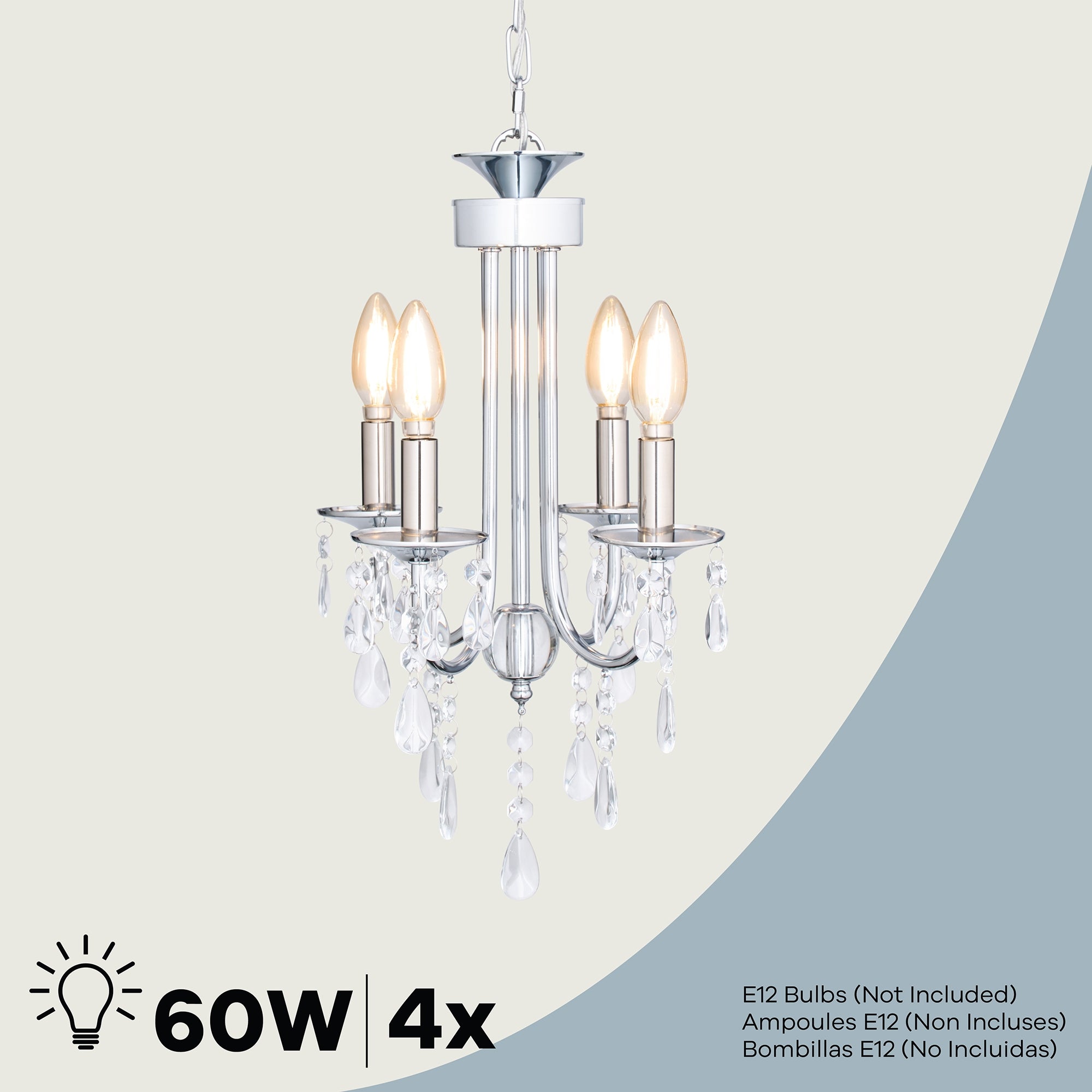 Francis 4-Light Chandelier, Attribute Detail View 1.