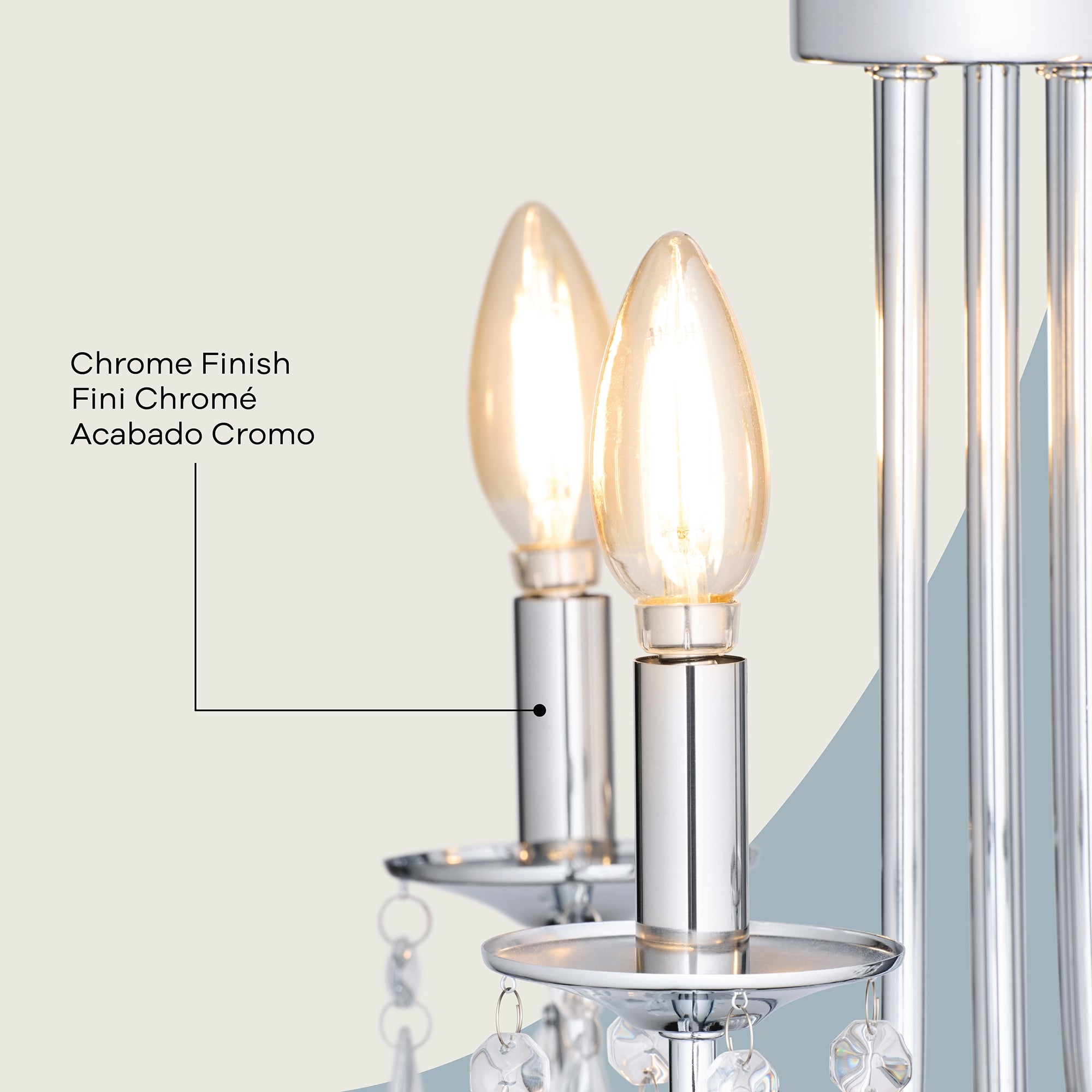 Francis 4-Light Chandelier, Attribute Detail View 3.