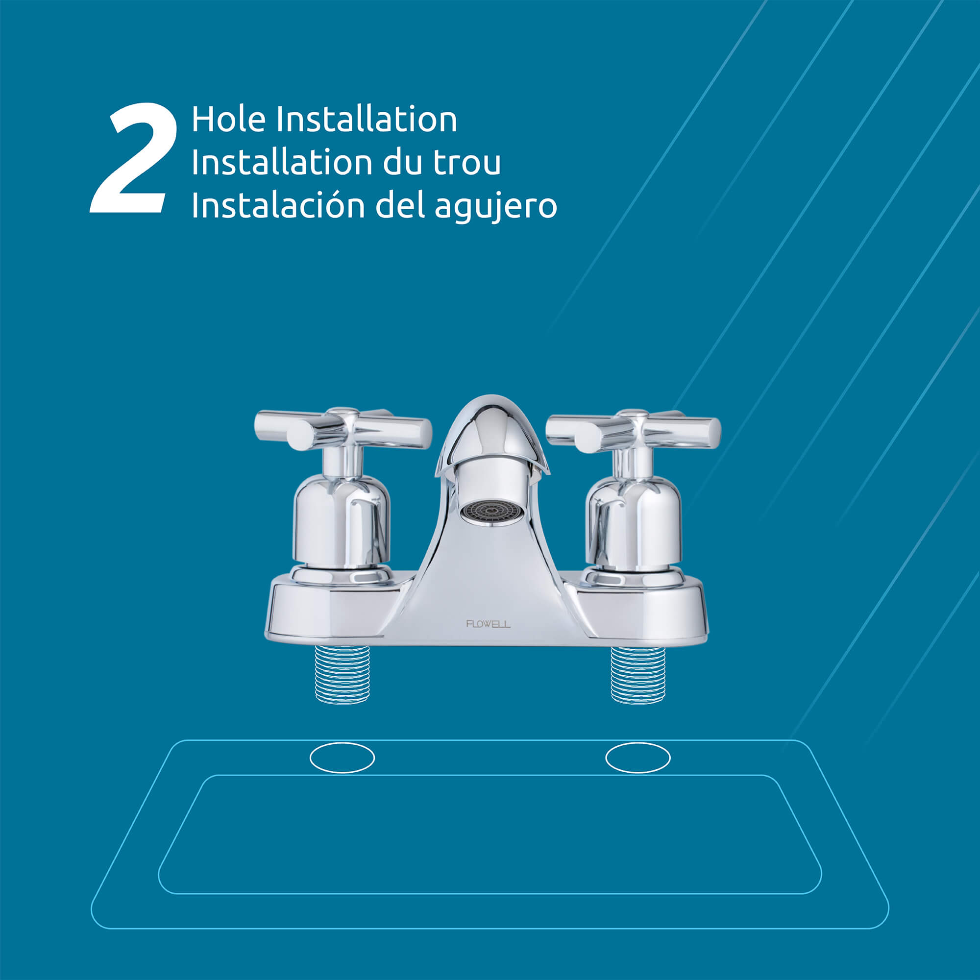 Fonzi 2-Handle Bathroom Faucet, Attribute Detail View 2.