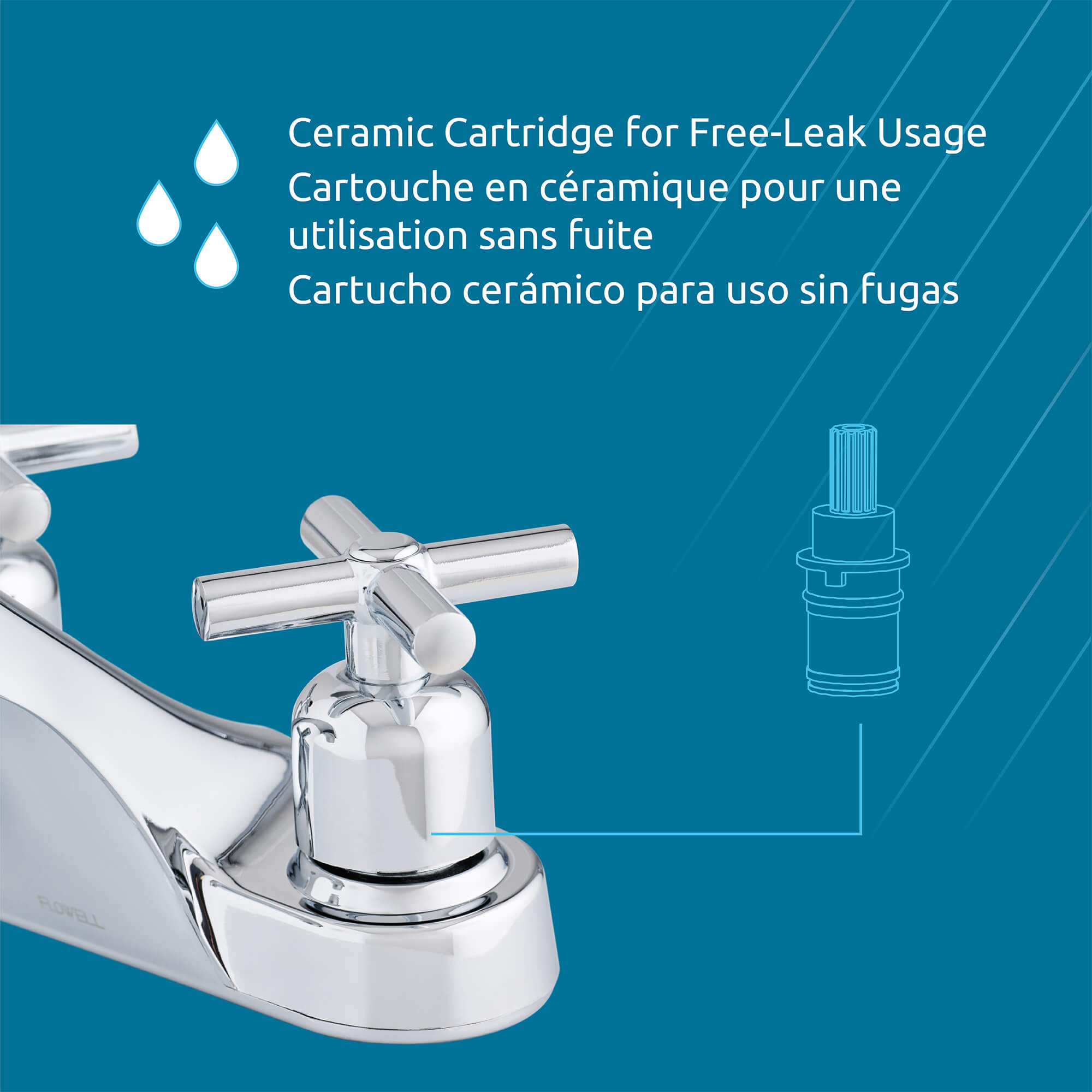 Fonzi 2-Handle Bathroom Faucet, Attribute Detail View 3.