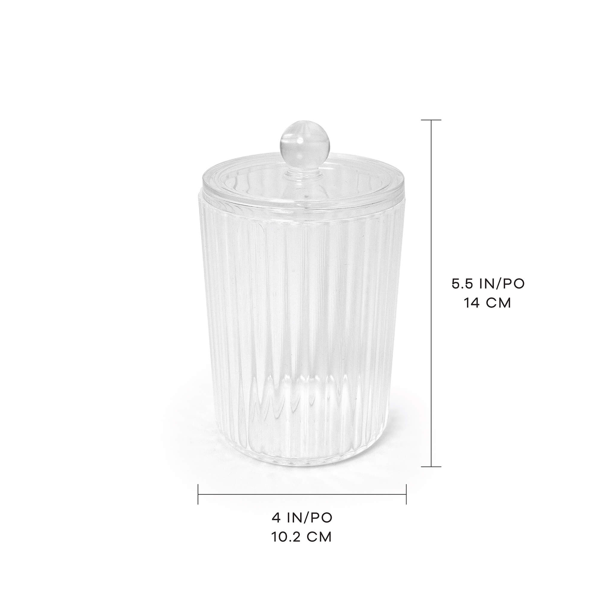 Halo Cotton Jar with Fluted Accent