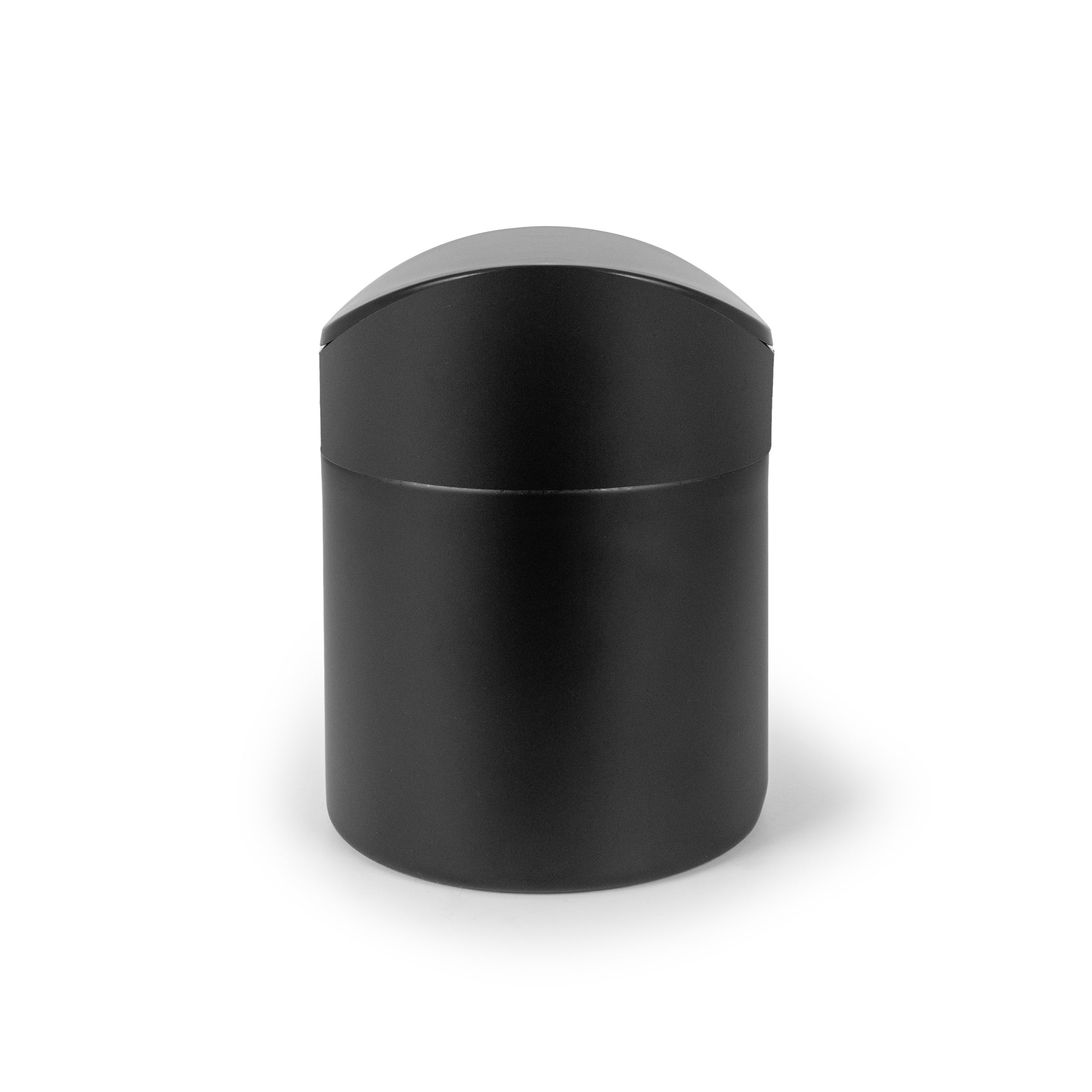 Lex 1.5L Waste Bin in Matte Black, Side View.