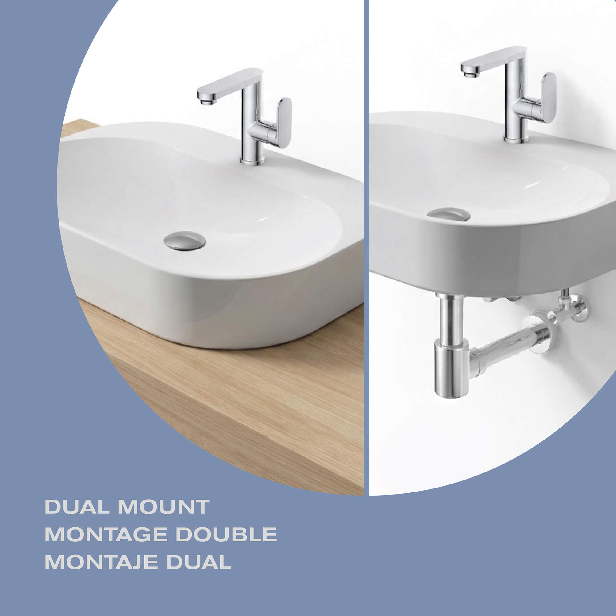 Willow Set White Ceramic Basin & Single Handle Bathroom Faucet & Pop-Up Drain