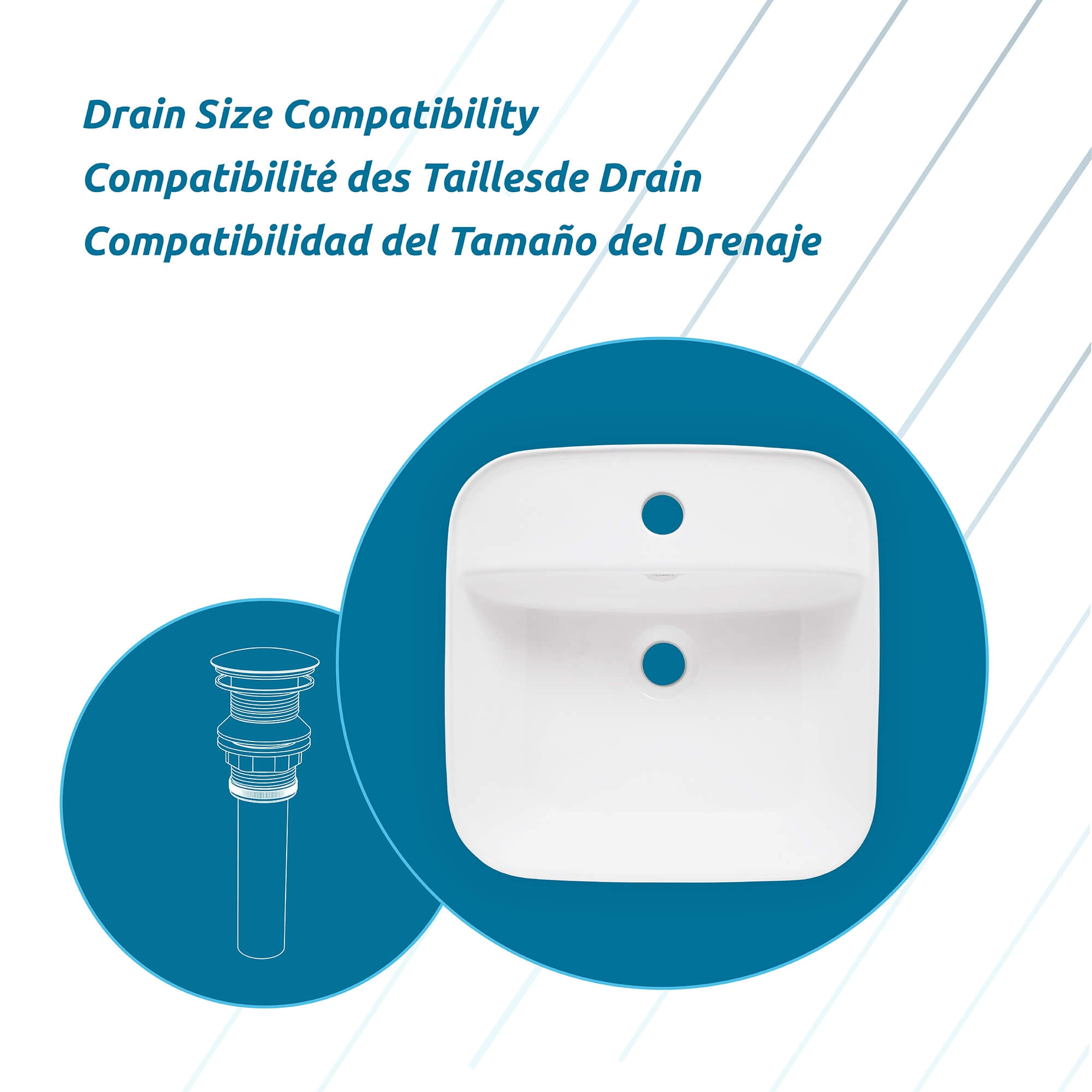 Faro Ceramic Basin, alternate detail view 2.