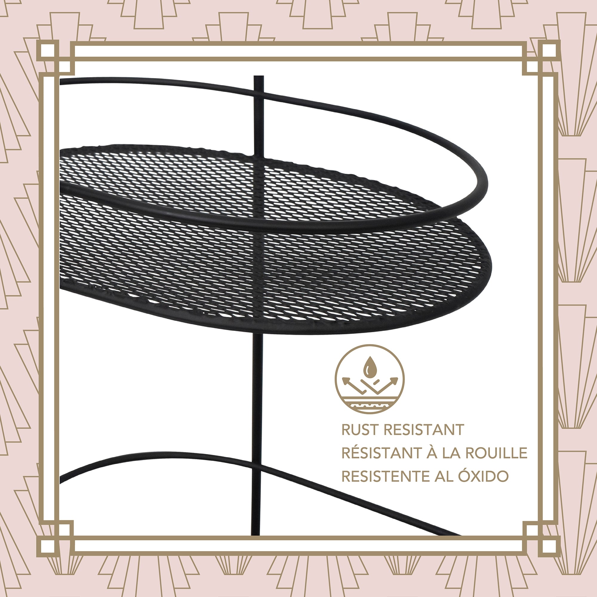 Rya 2-Tier Oval Spa Tower Vanity in Matte Black, Attribute Detail View 4.