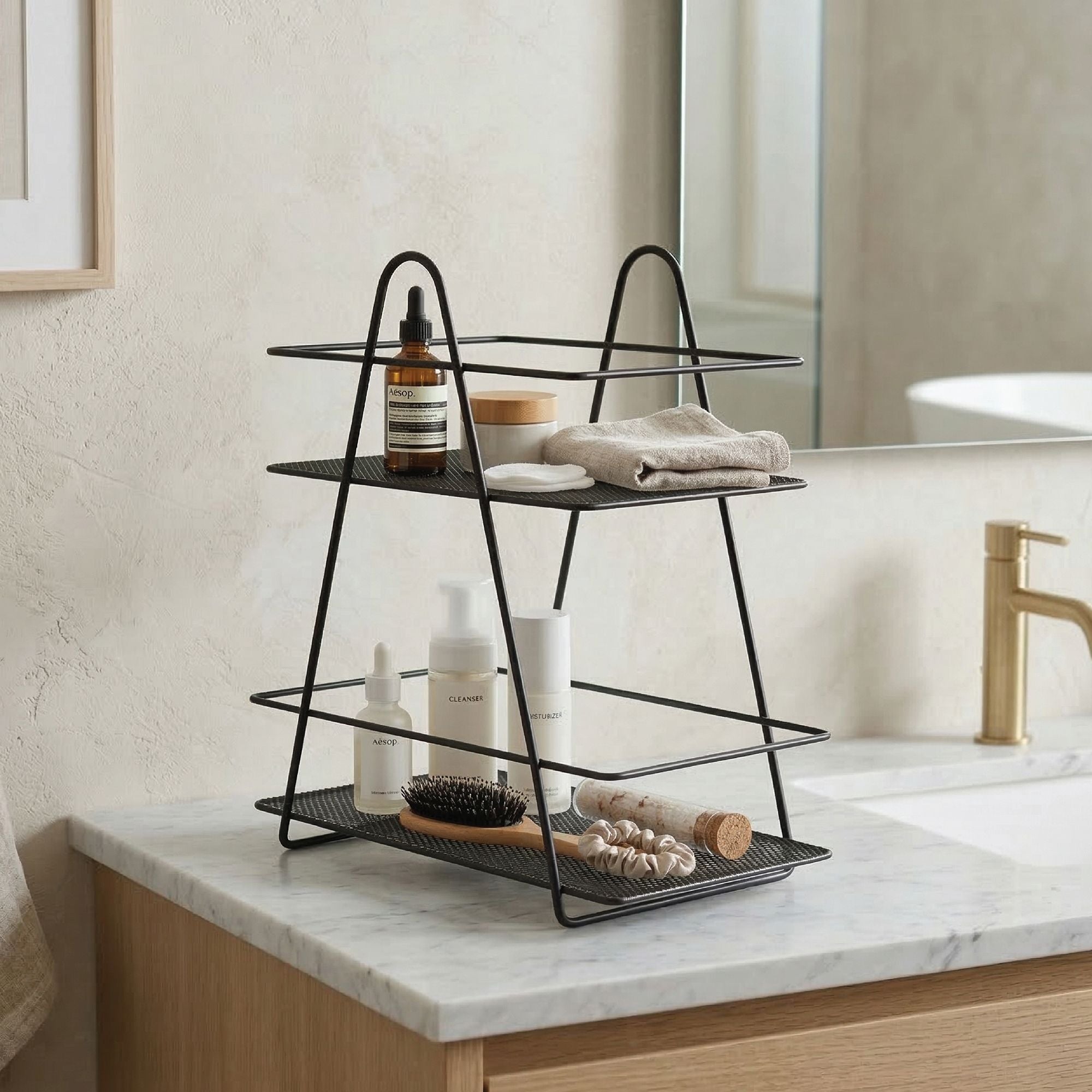 Brego 2-Tier Spa Tower Rectangle Vanity Tray
