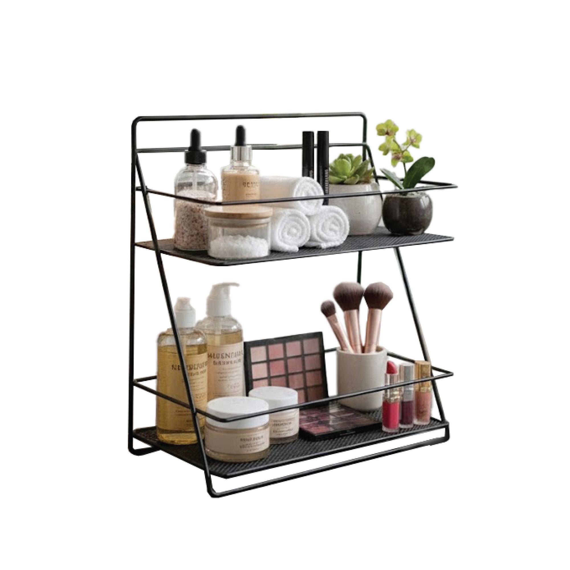 Morween 2-Tier Rectangle Spa Tower Vanity Tray 2