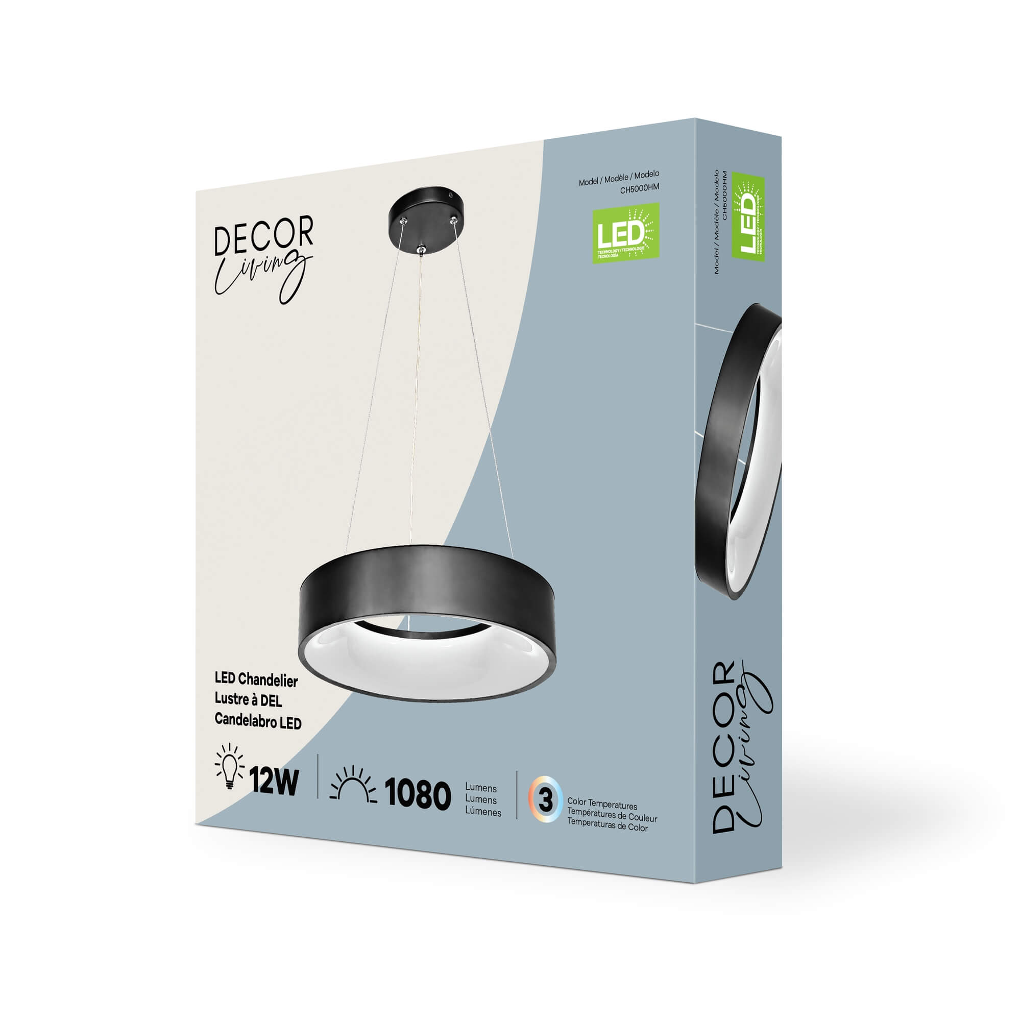 Alida LED Chandelier, Packaging View.