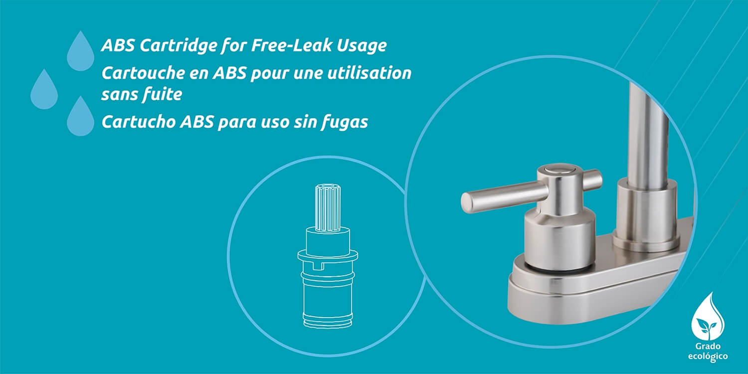 Lucerna 2-Handle Bathroom Faucet in Brushed Nickel, block image 2.