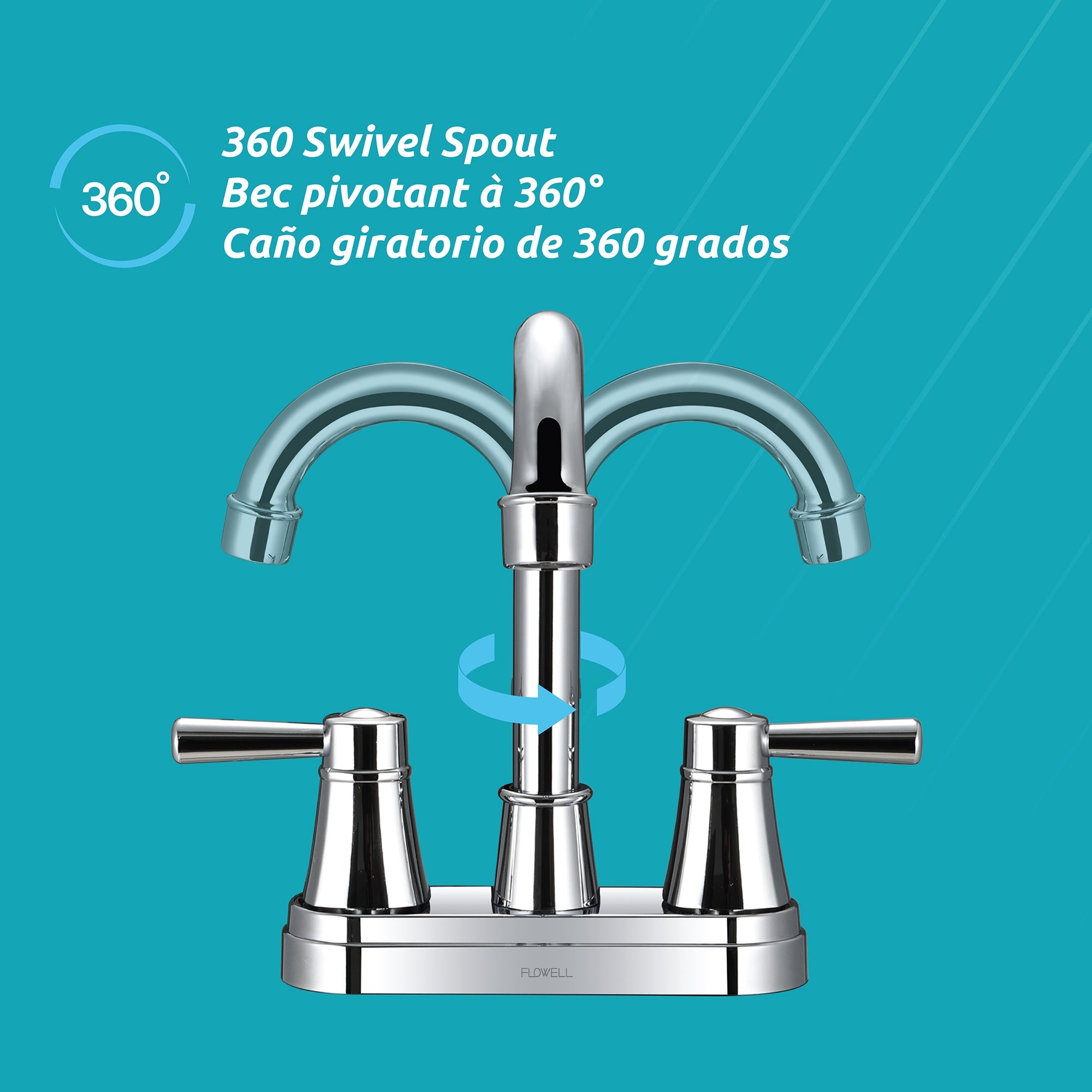 Alba 2-Handle Bathroom Faucet in Polished Chrome, Attribute Detail View 2.