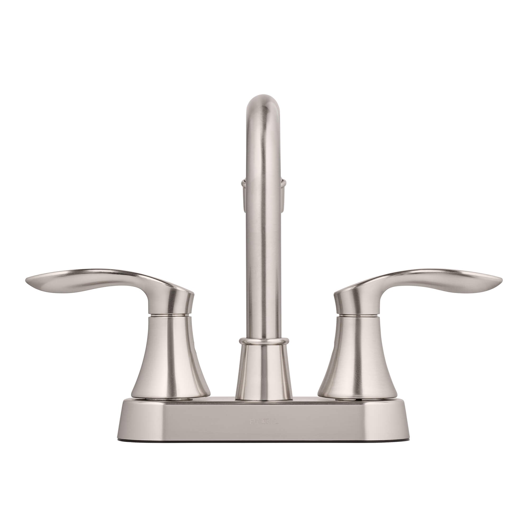 Alexandria 2-Handle Bathroom Faucet in Brushed Nickel, back view.