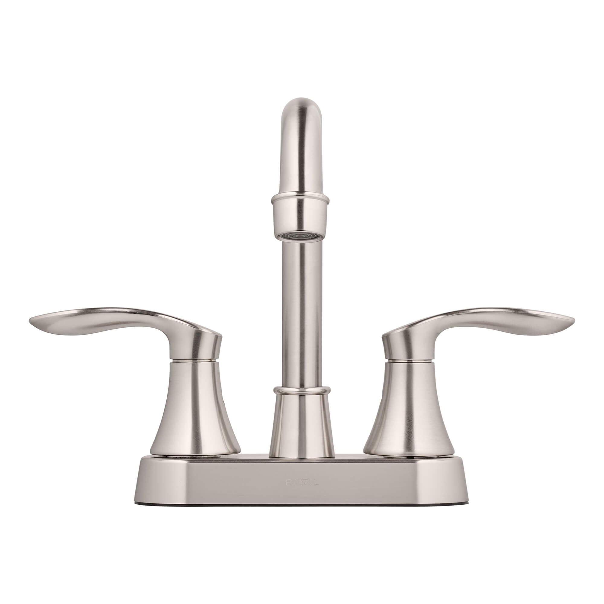 Alexandria 2-Handle Bathroom Faucet in Brushed Nickel, front view.