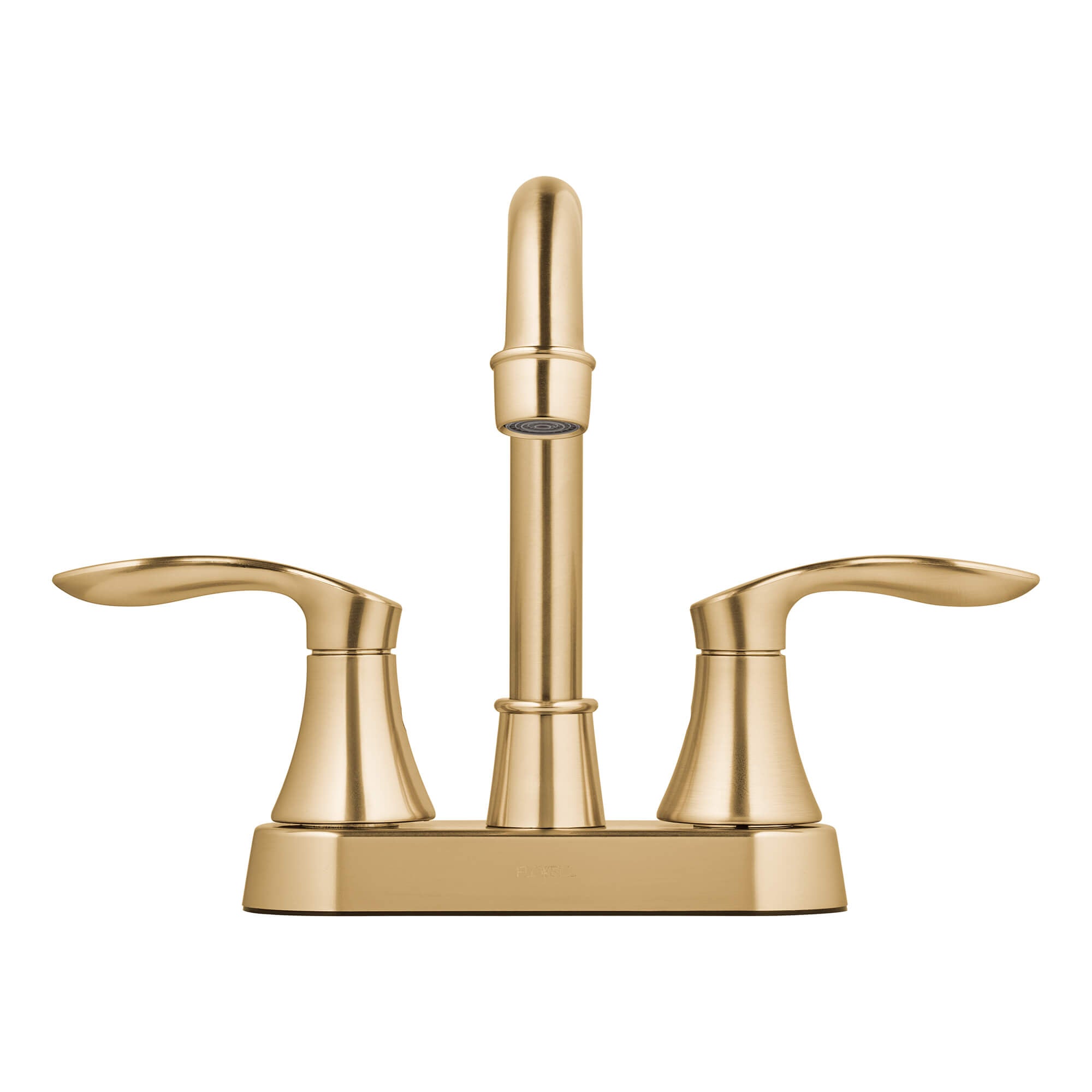 Alexandria 2-Handle Bathroom Faucet in Gold, front view.