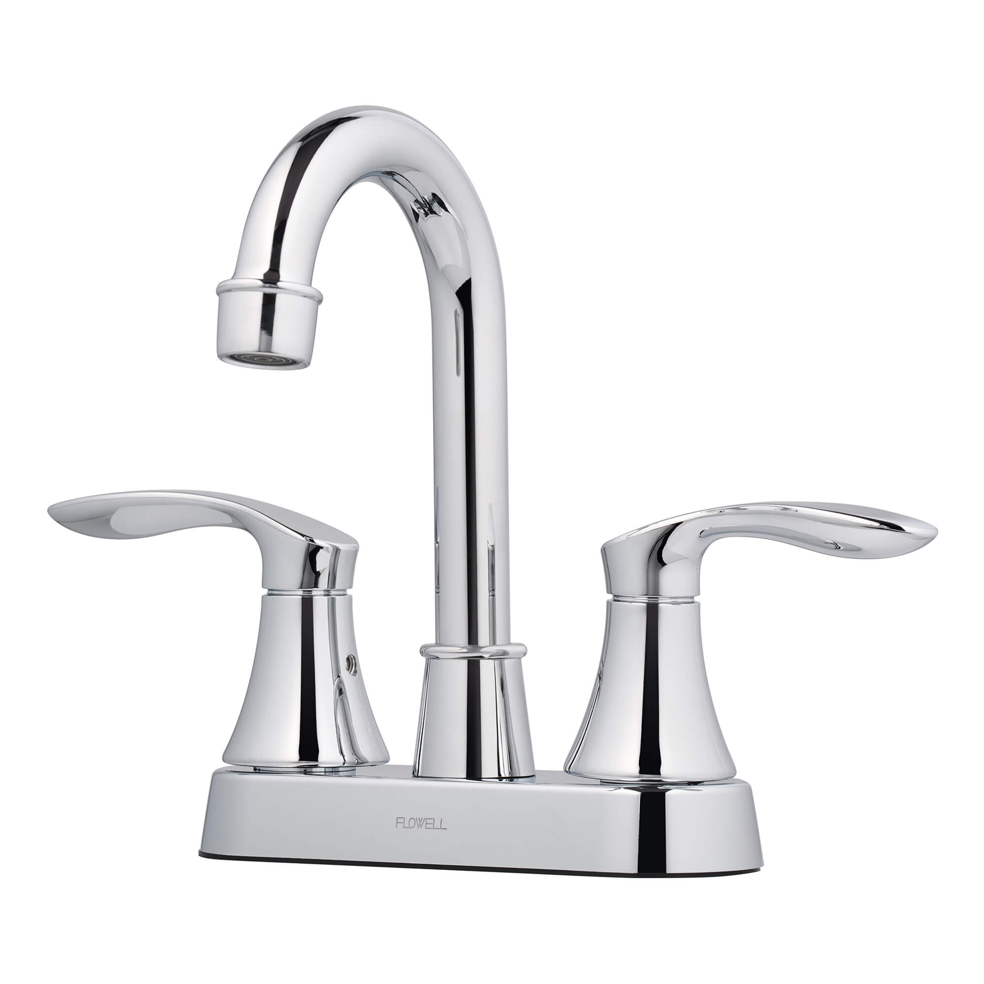 Alexandria 2-Handle Bathroom Faucet in Polished Chrome, three-quarter view.
