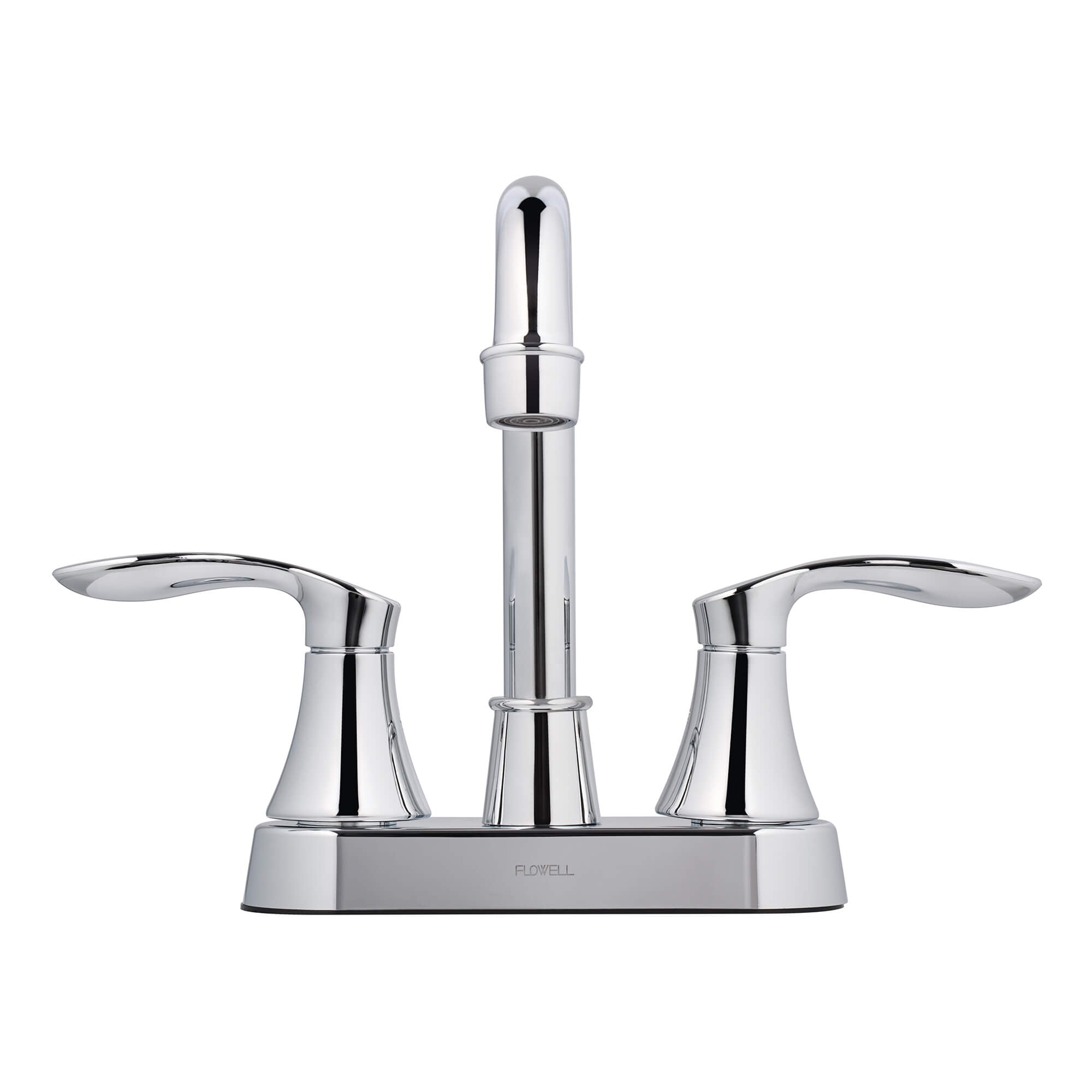 Alexandria 2-Handle Bathroom Faucet in Polished Chrome, front view.