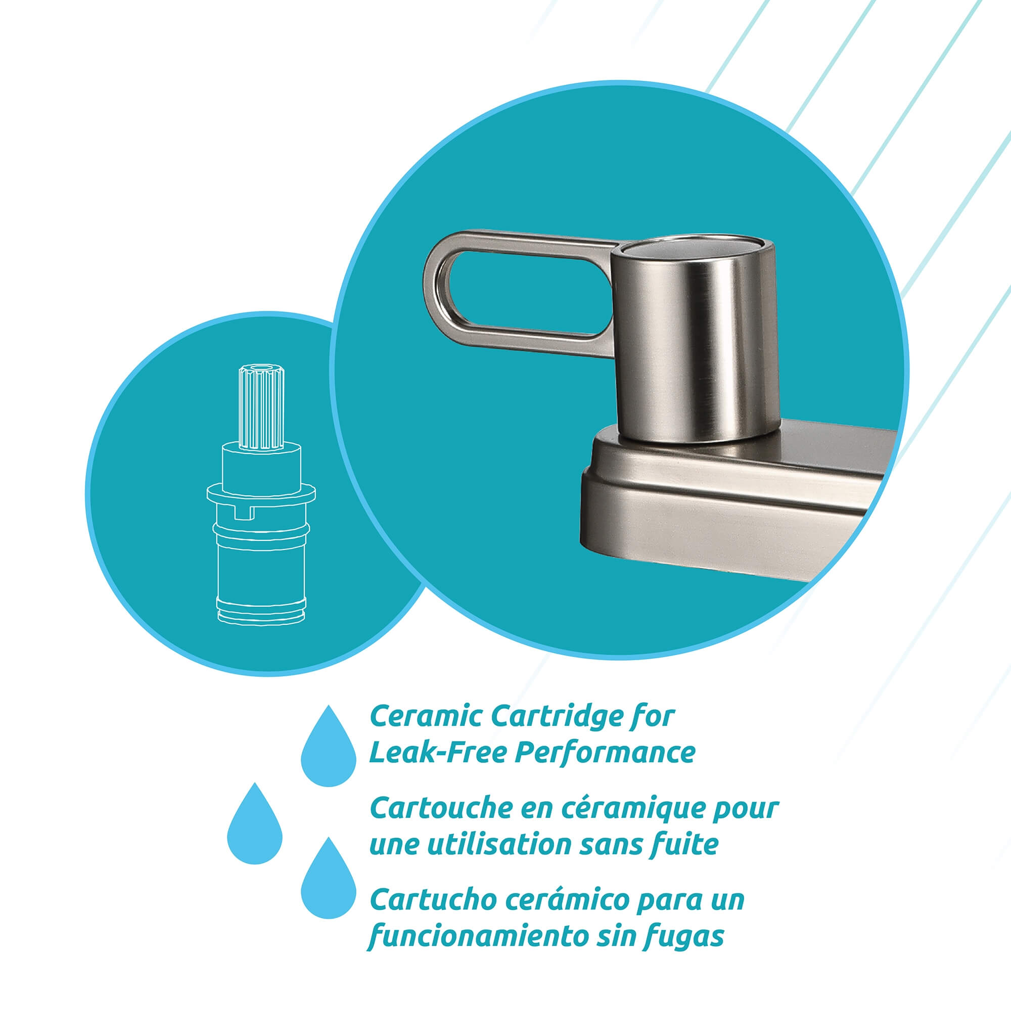 Nova 2-Handle Kitchen Faucet in Brushed Nickel, Attribute Detail View 1.