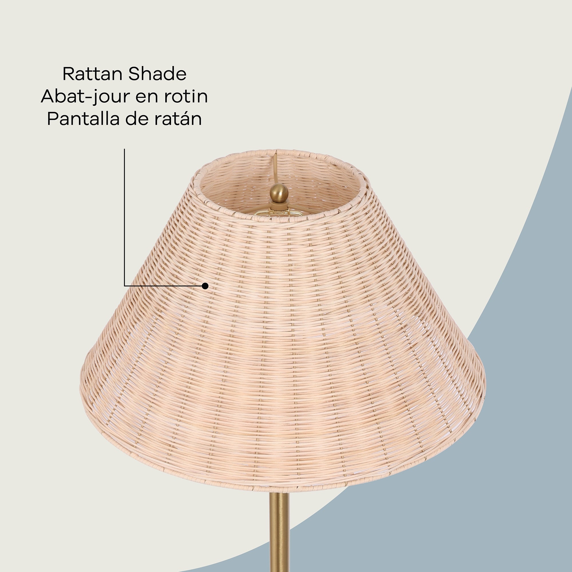Bali 1-Light Floor Lamp, Attribute Detail View 1.