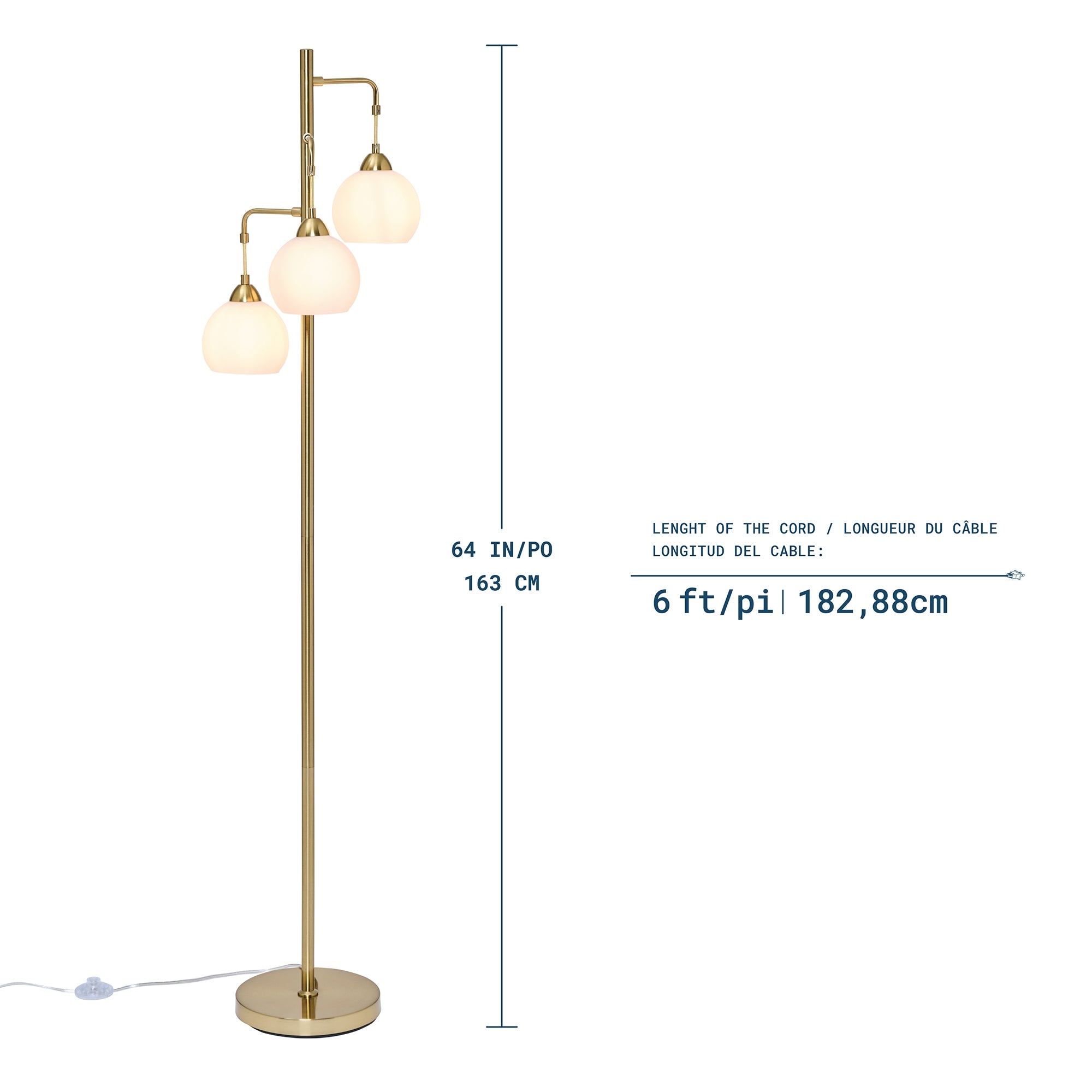 Arlette 3-Light Floor Lamp