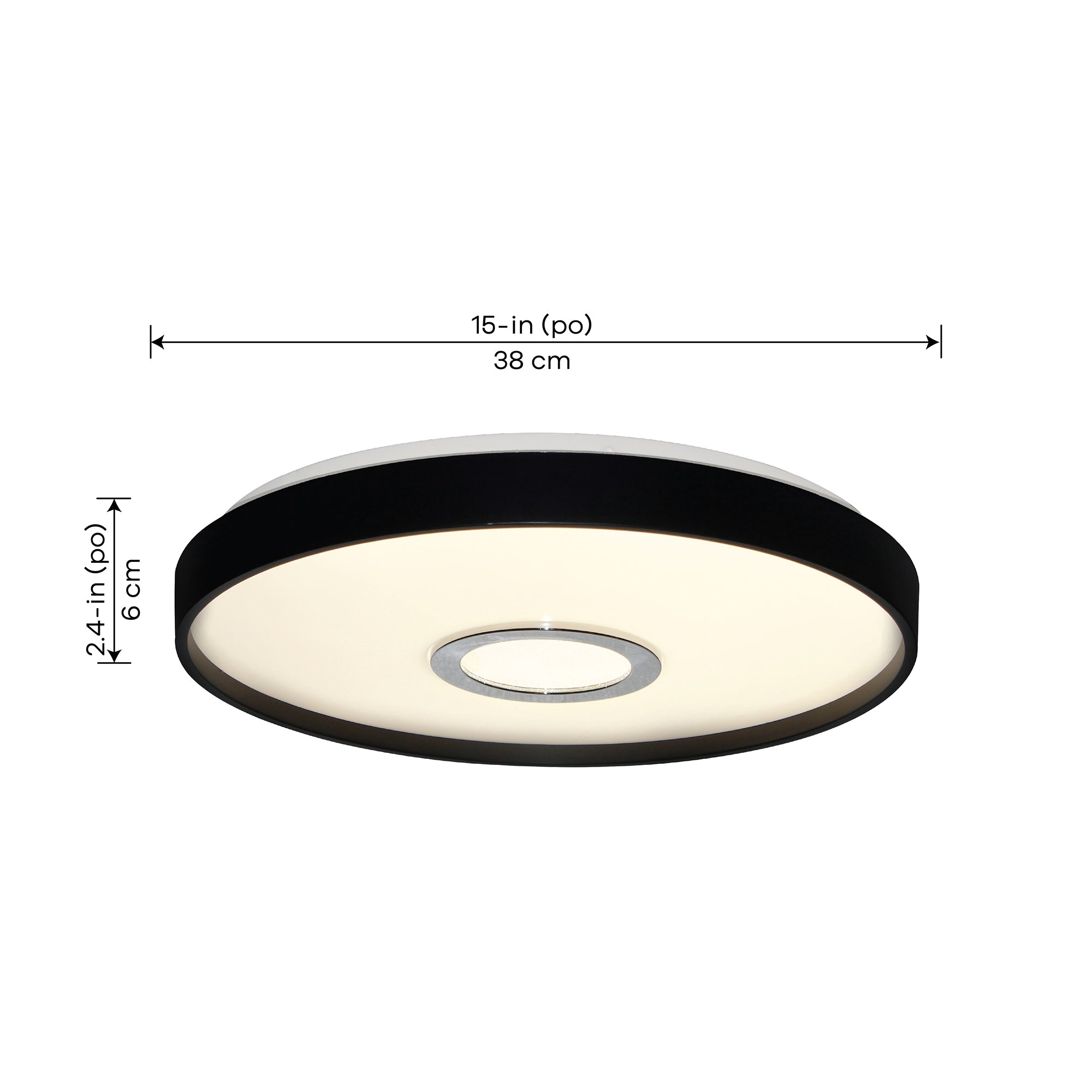 Liverpool LED Flushmount, dimensions diagram.