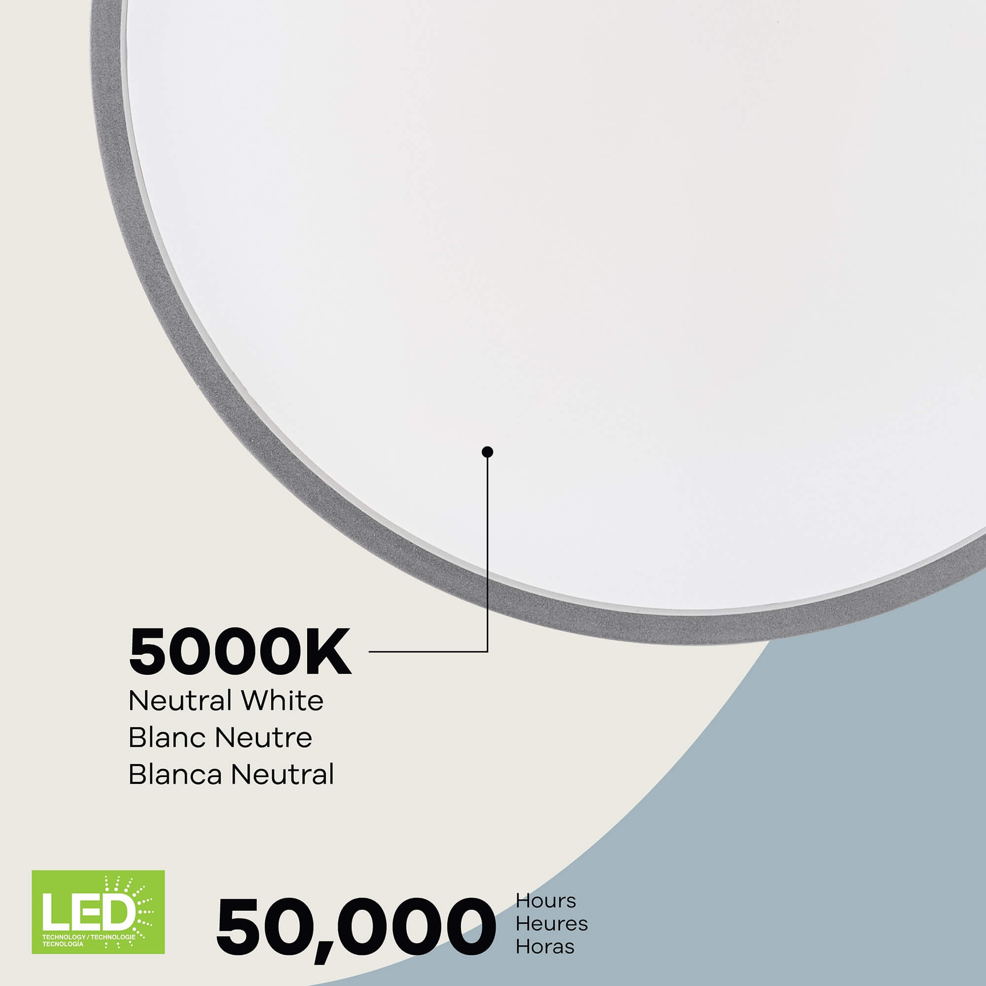 Corona LED Flushmount, attribute detail view 2.