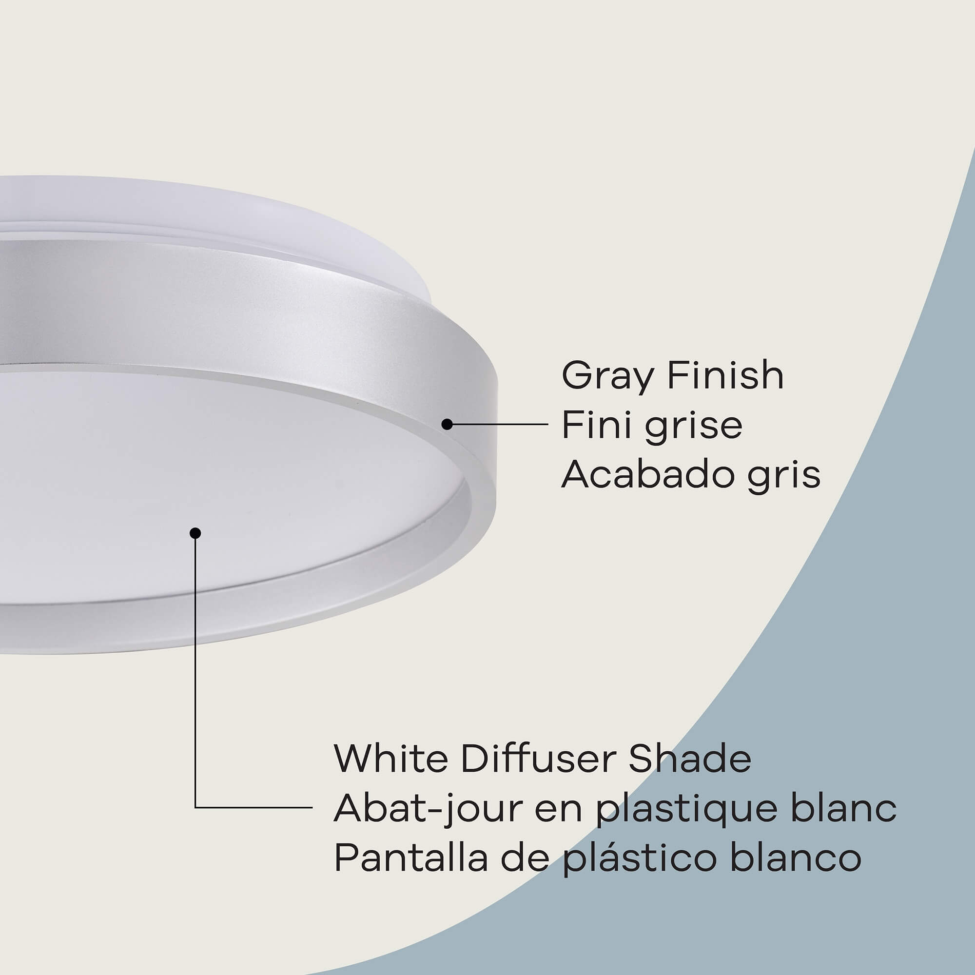 Corona LED Flushmount, attribute detail view 3.