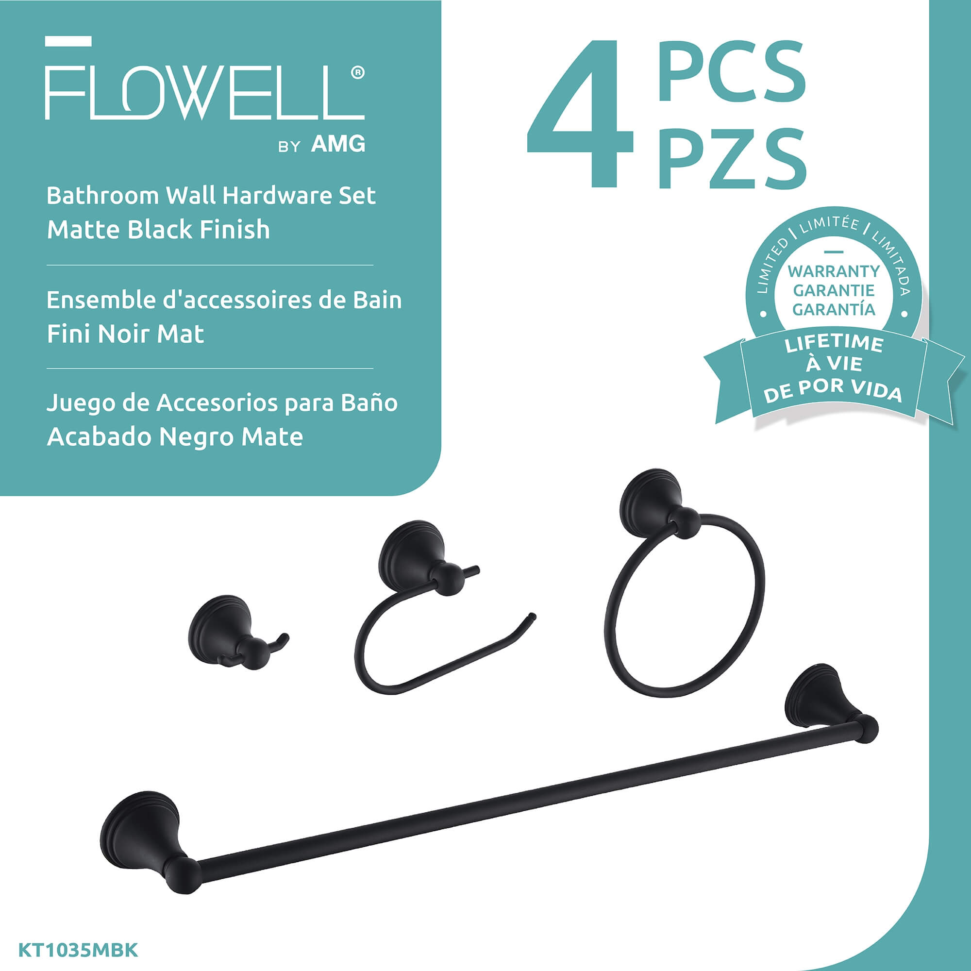 Dallas 4-Pc Set Wall Hardware