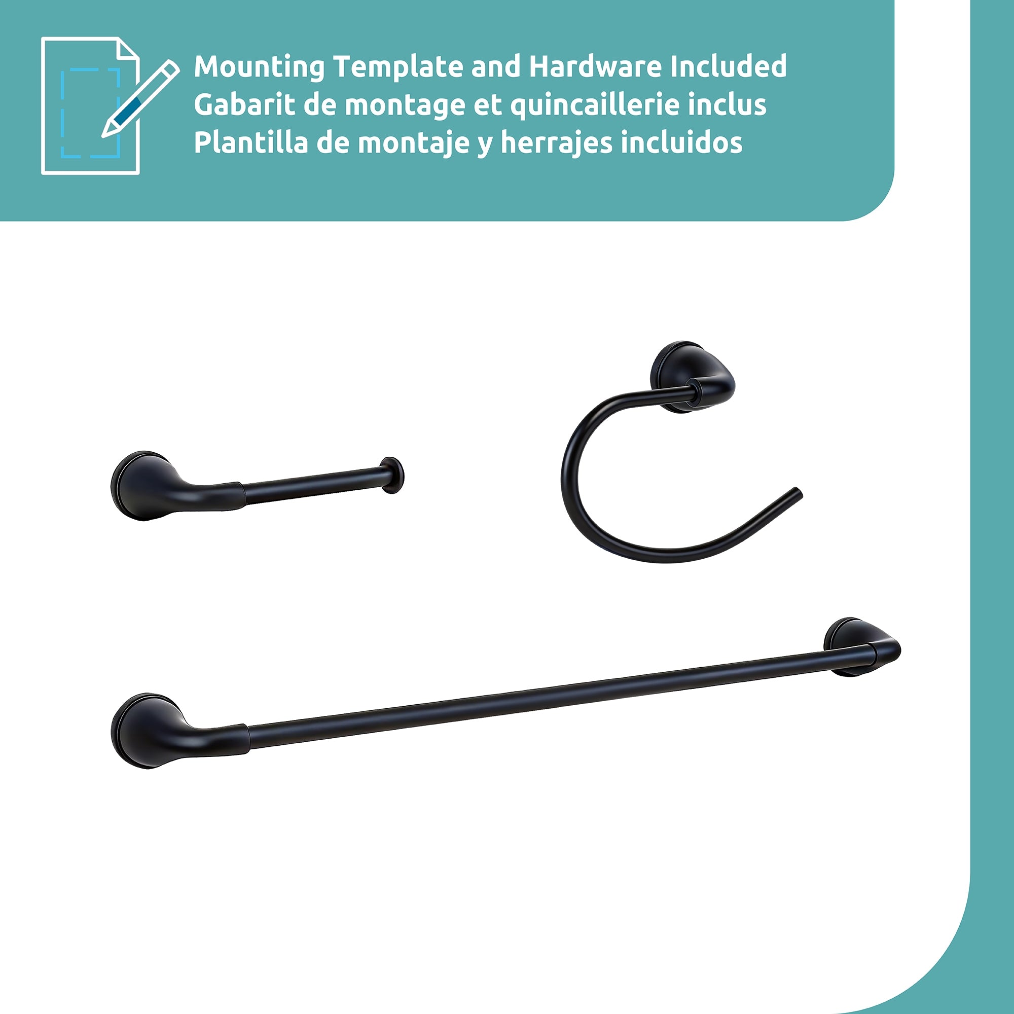 Ludwig 3-Pc Wall Hardware Set