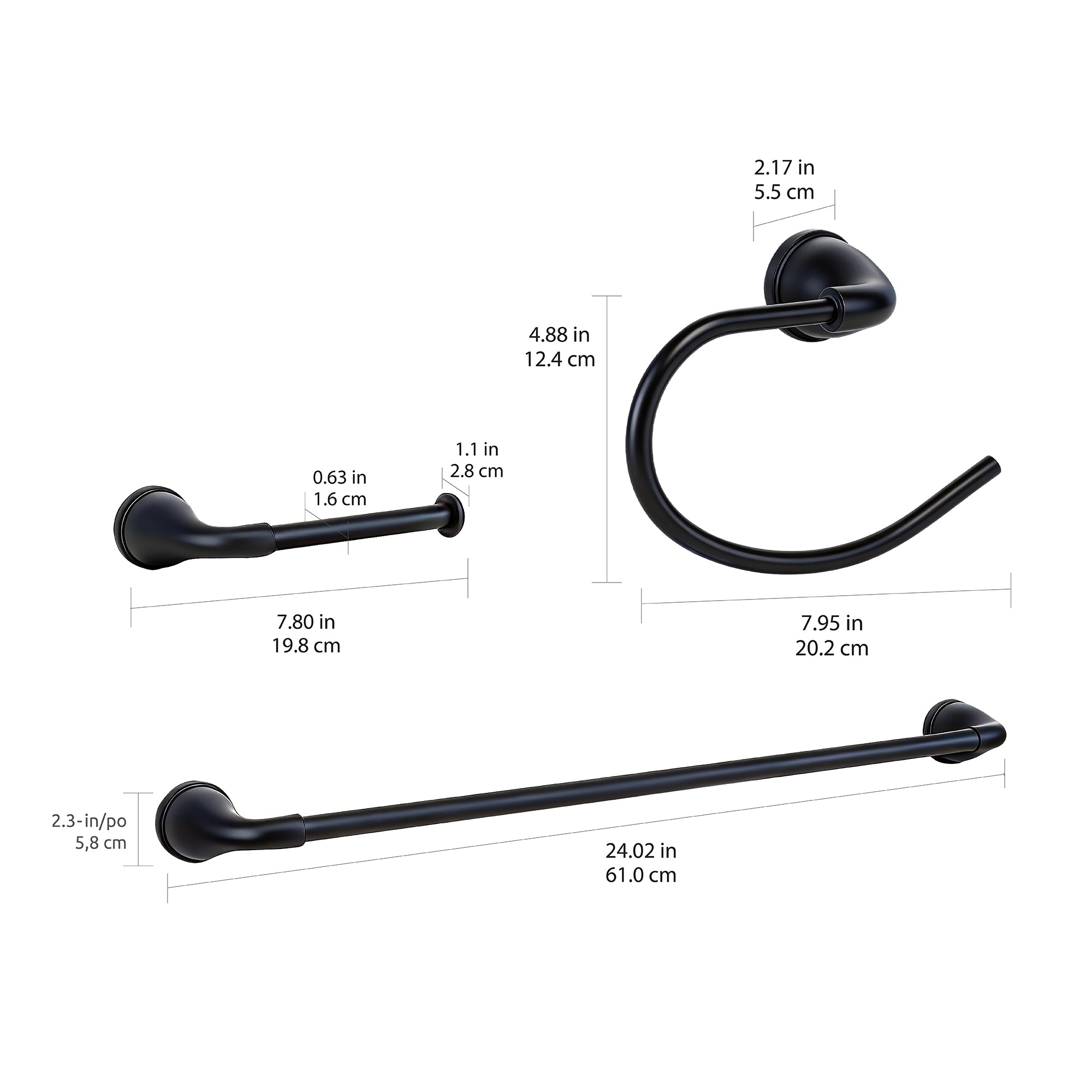Ludwig 3-Pc Wall Hardware Set