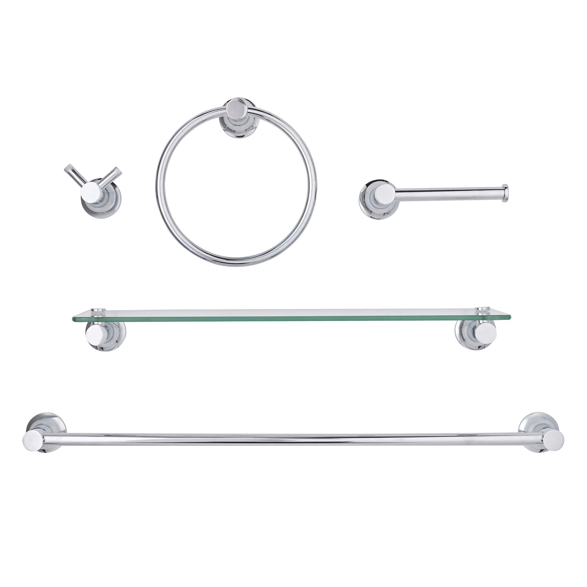 Knurl 5-Pc Wall Hardware Set