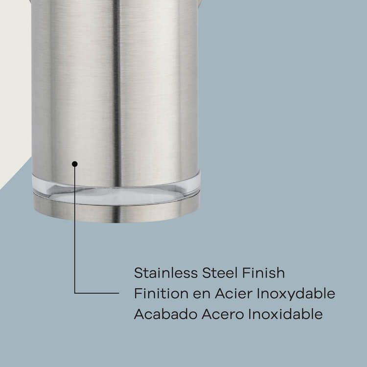 Teico LED Wall Sconce in Stainless Steel, Block Image 3.