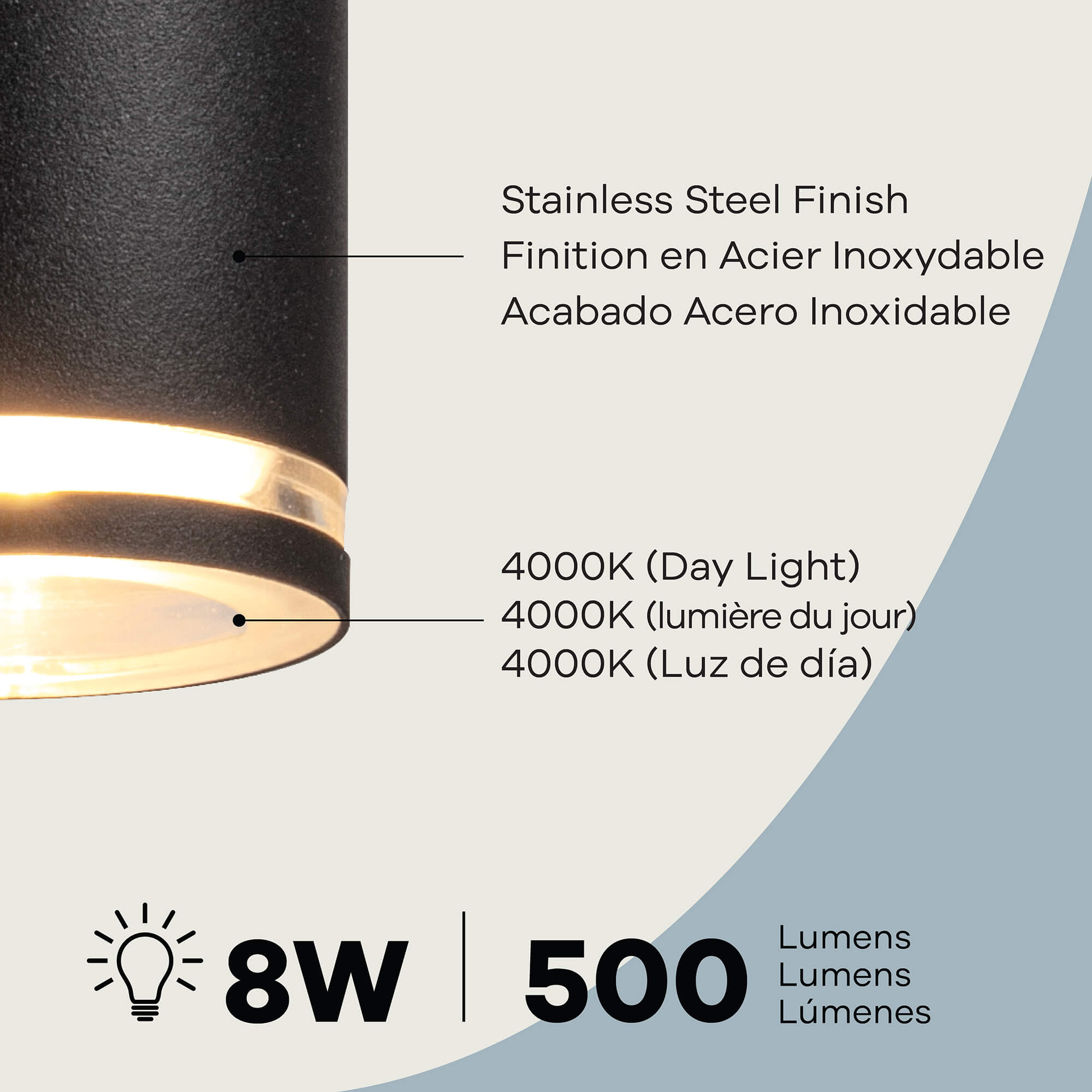 Teico LED Wall Sconce in Black, Attribute Detail View 2.