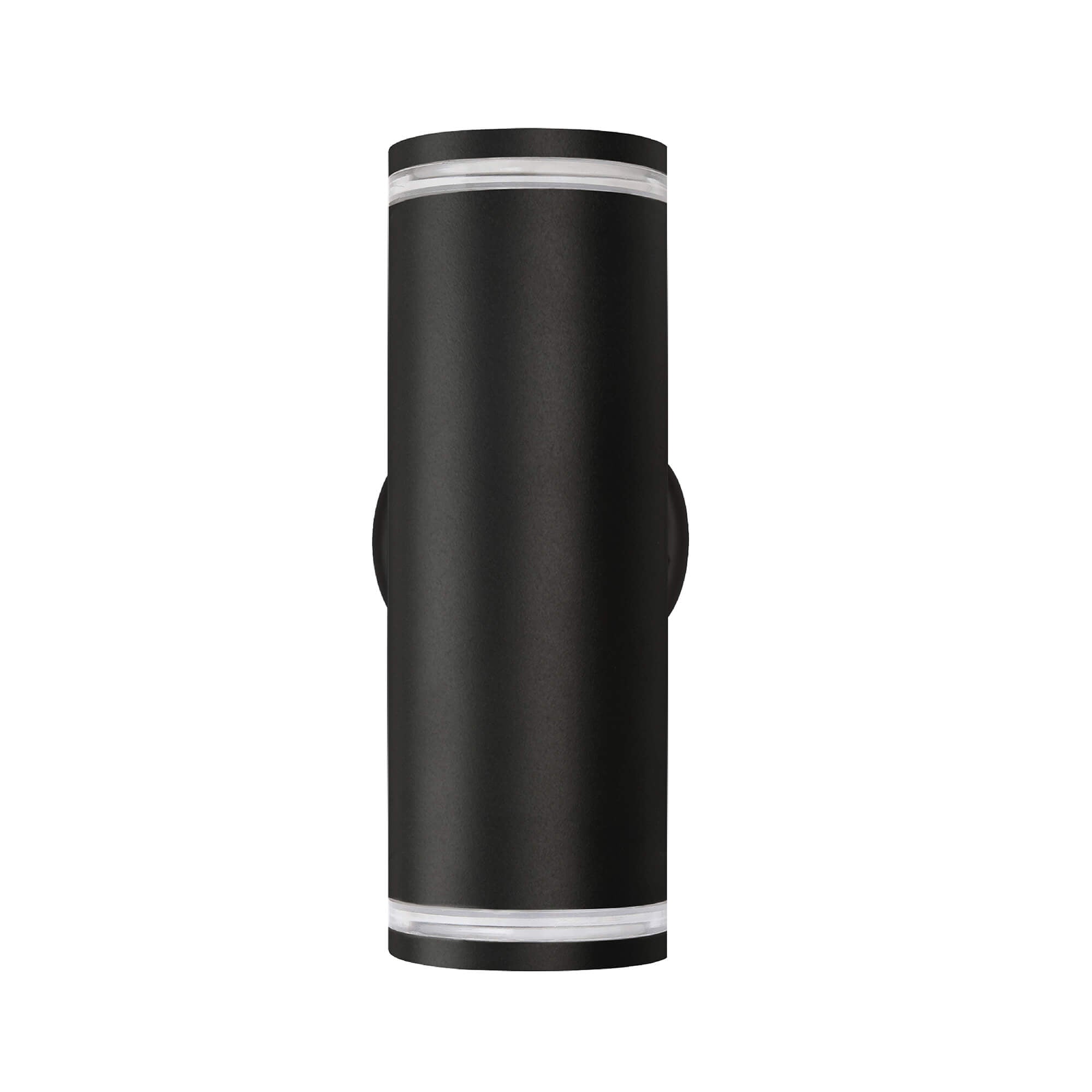 Teico LED Wall Sconce in Black, Front View.