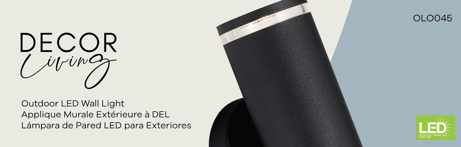 Teico LED Wall Sconce in Black, Block Image 1.