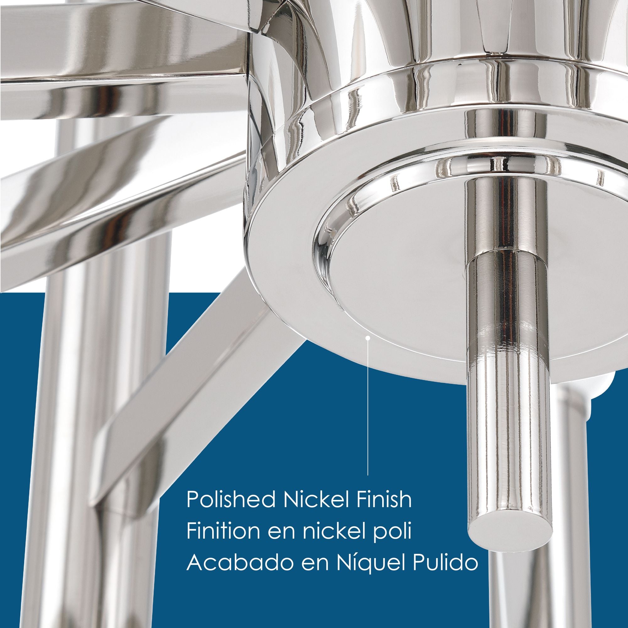 Melrose 24-Light Pendant in Polish Santin, Attribute Detail View 1.