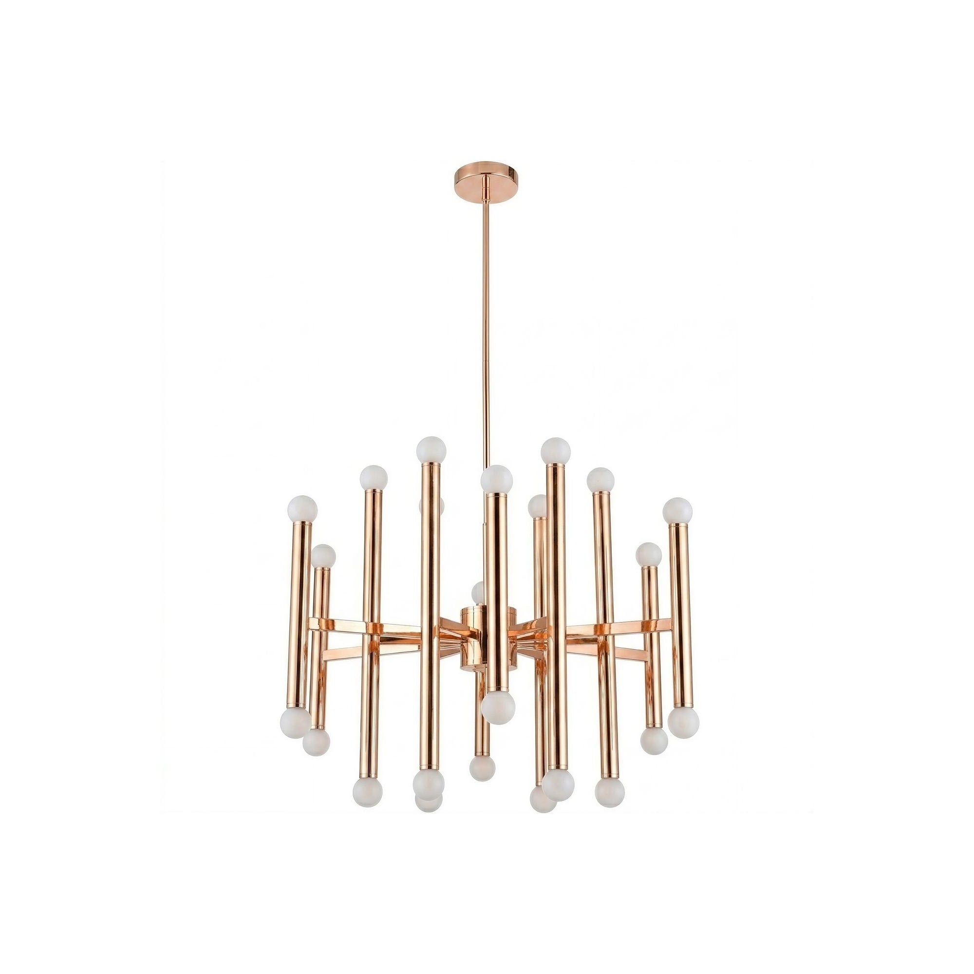 Melrose 24-Light Pendant in Bronze, Three-Quarter View.