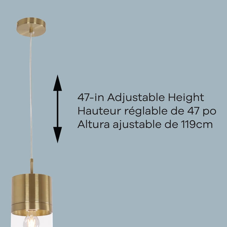 Athena Pendant in 1-Light / Gold, block image 4.