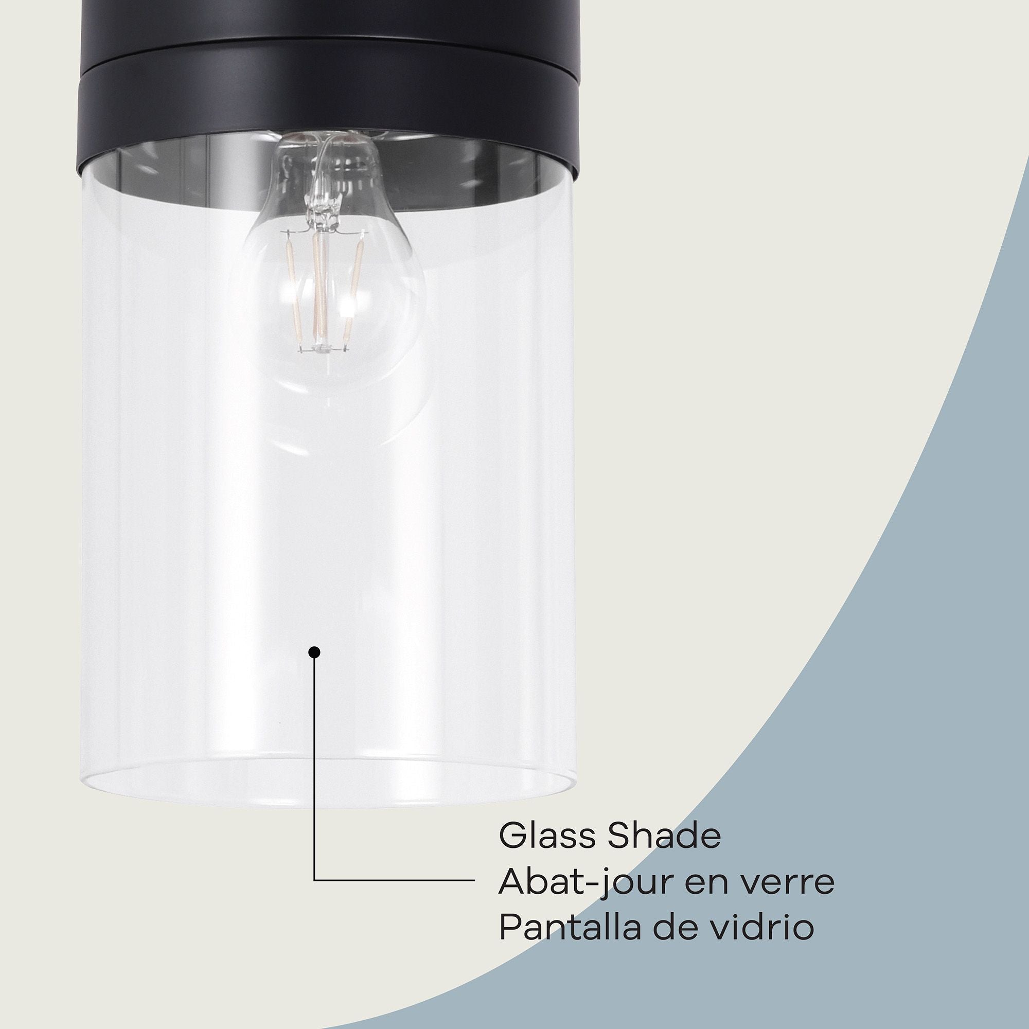 Athena Pendant in 1-Light / Matte Black, Attribute Detail View 2.