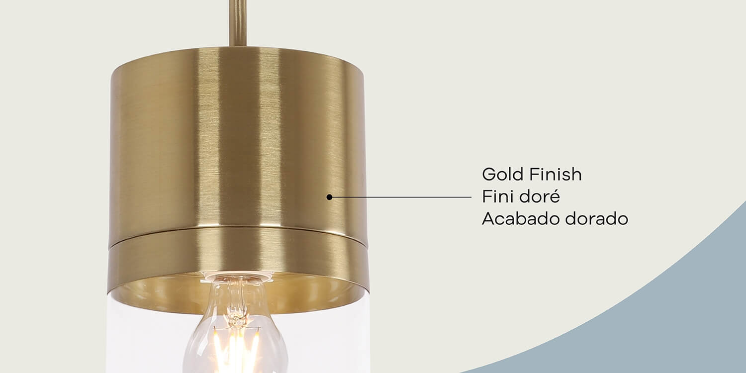 Athena Pendant in 3-Light / Gold, block image 2.