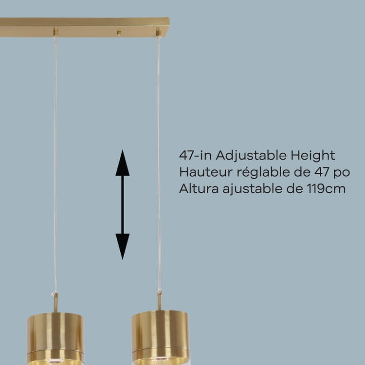 Athena Pendant in 3-Light / Gold, block image 4.