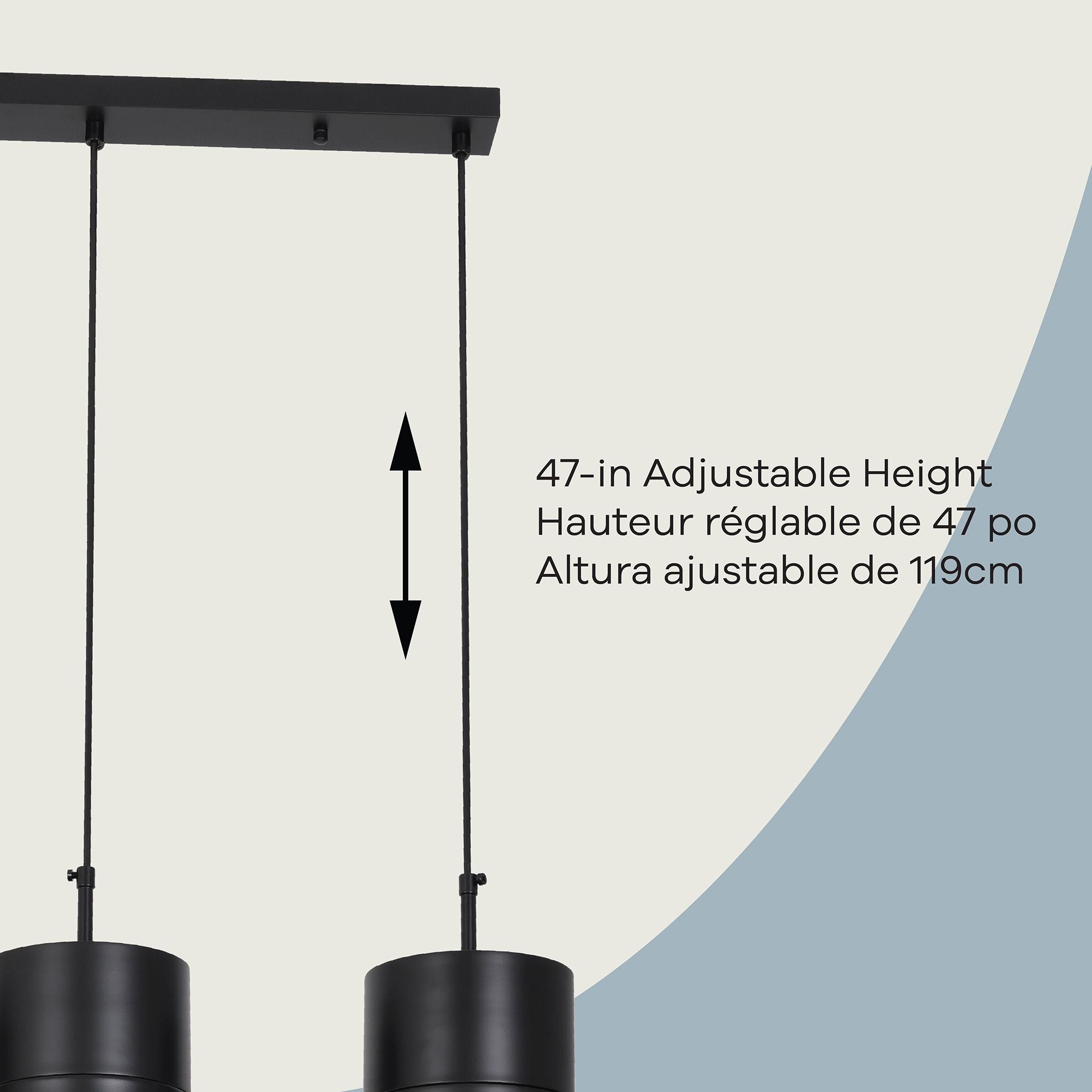 Athena Pendant in 3-Light / Matte Black, Attribute Detail View 3.