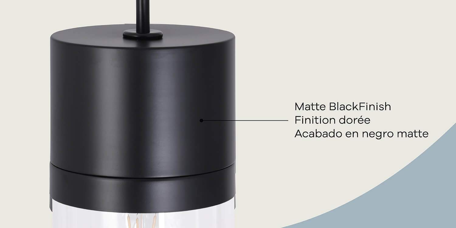 Athena Pendant in 3-Light / Matte Black, Block Image 2.