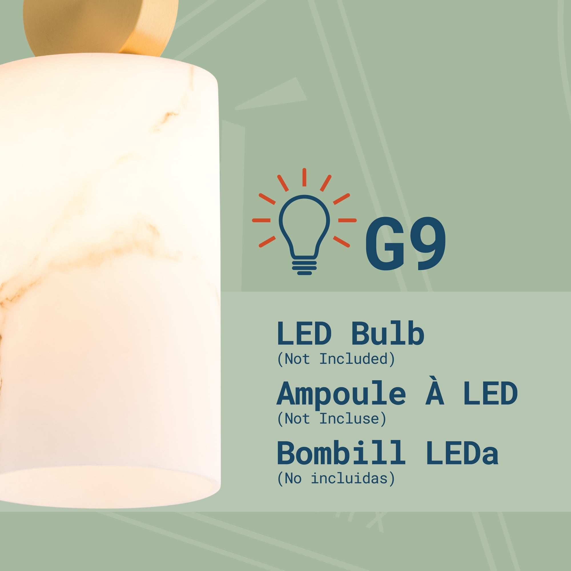 Aria 1-Light Pendant, Attribute Detail View 1.
