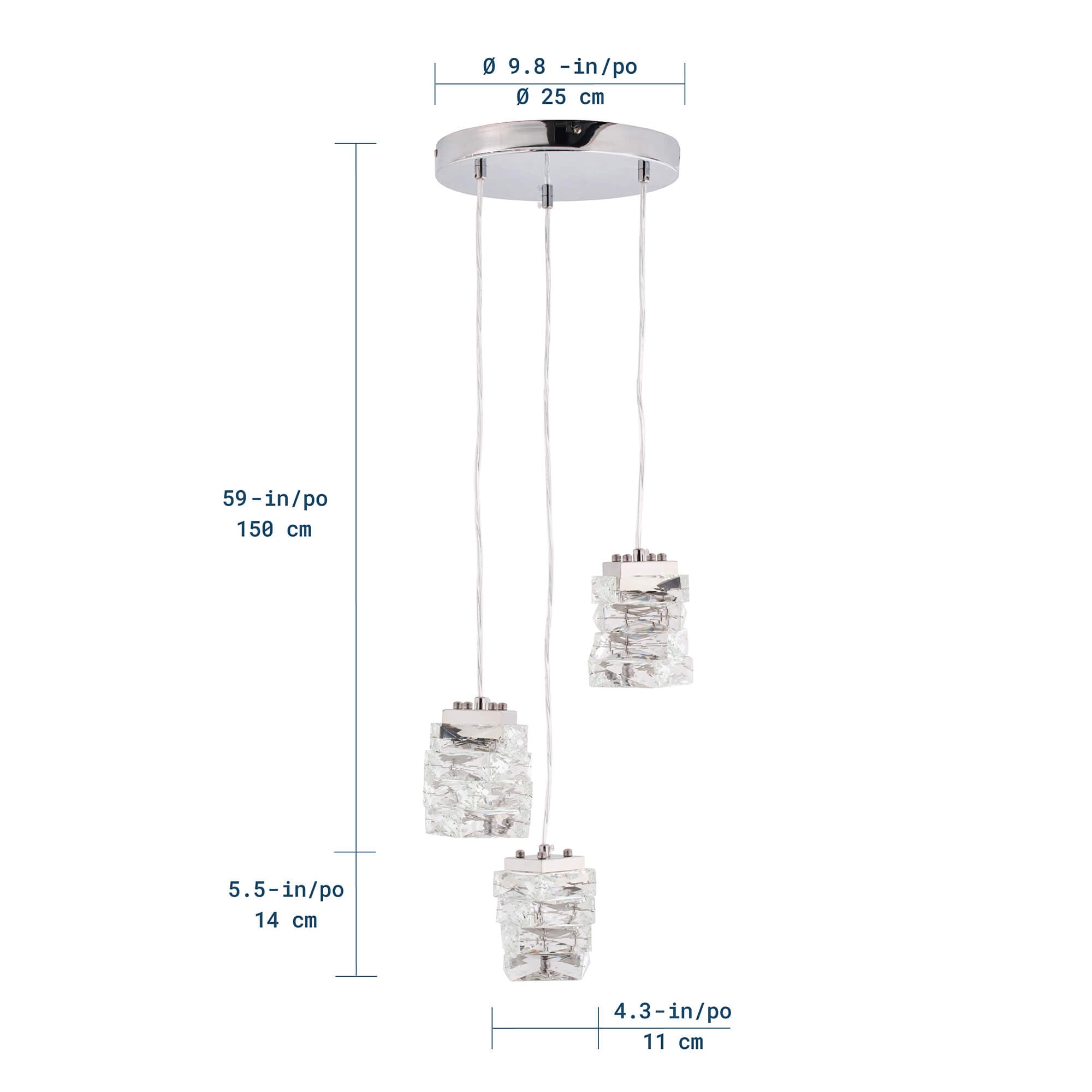 Luxor 3-Light LED Pendant