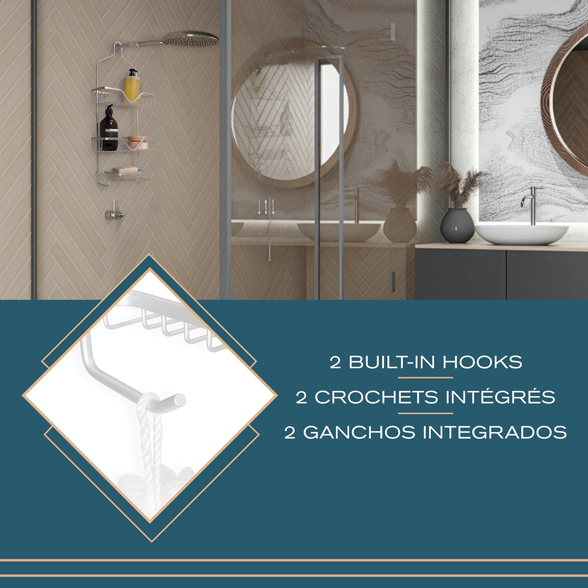 Alena 3-Tier Shower Caddy