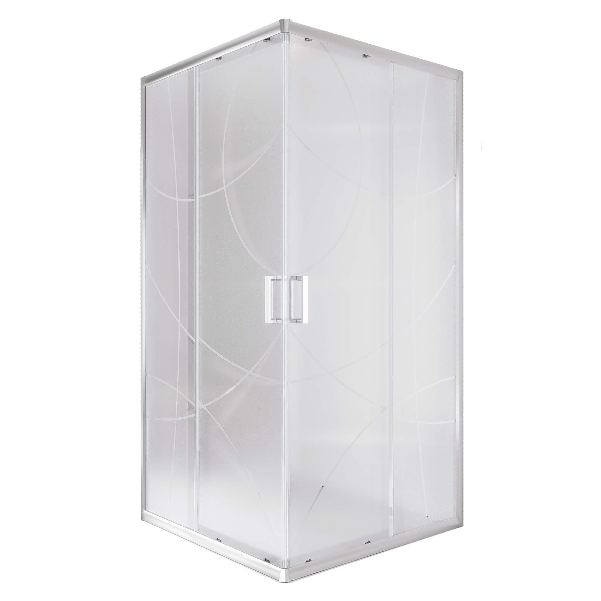 Cubo Shower Door, Front View.