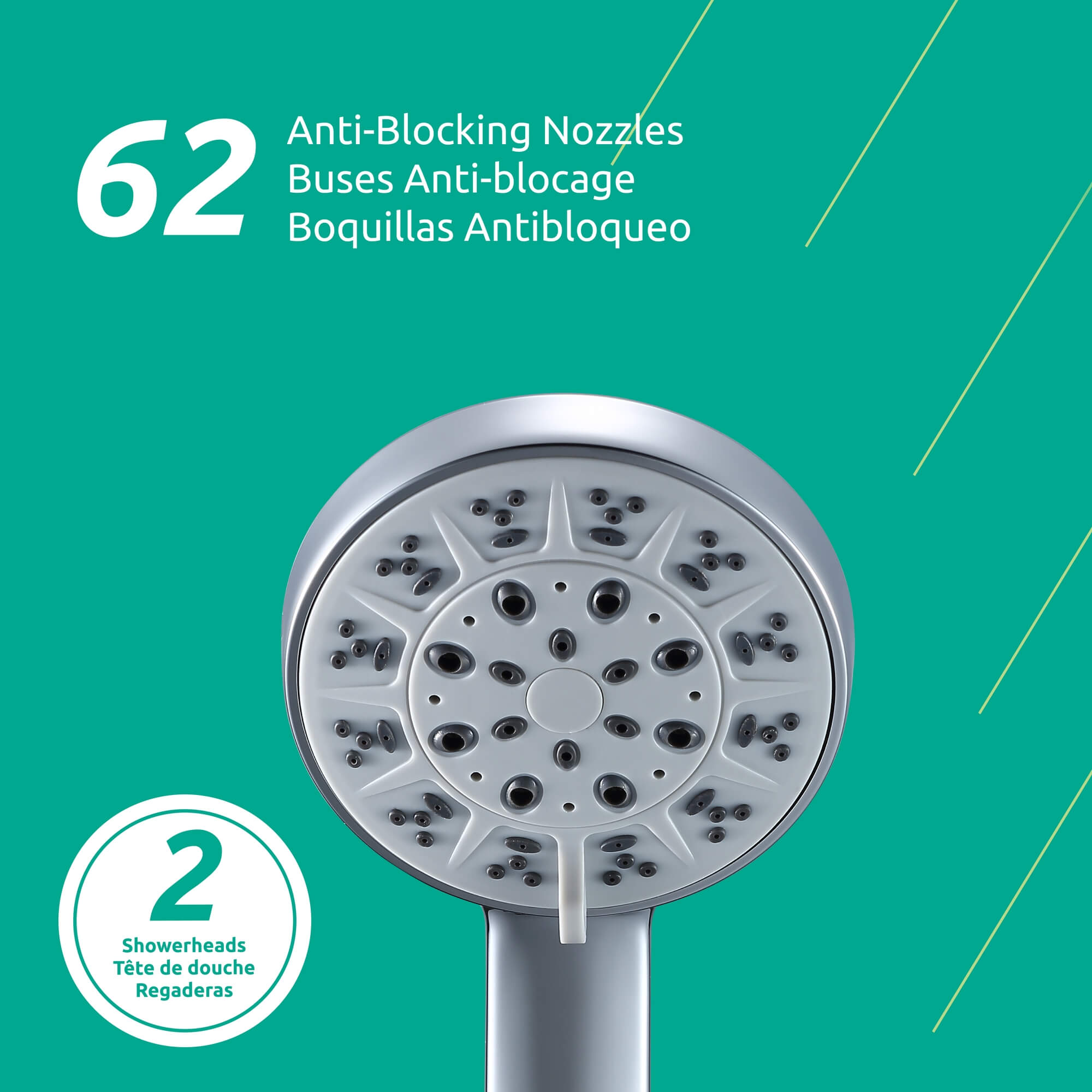 Lara 5-Spray Shower Head with Handheld Combo