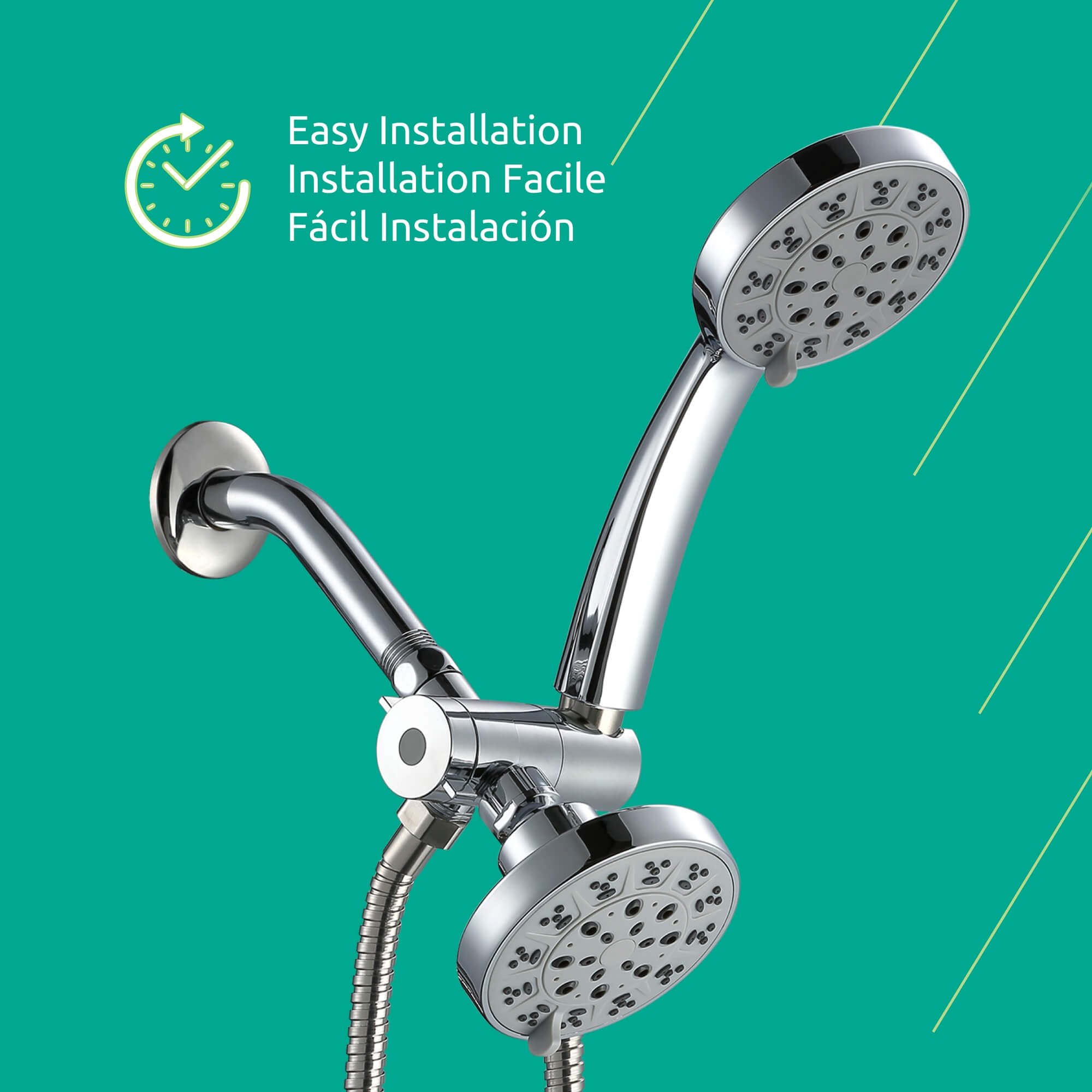 Lara 5-Spray Shower Head with Handheld Combo