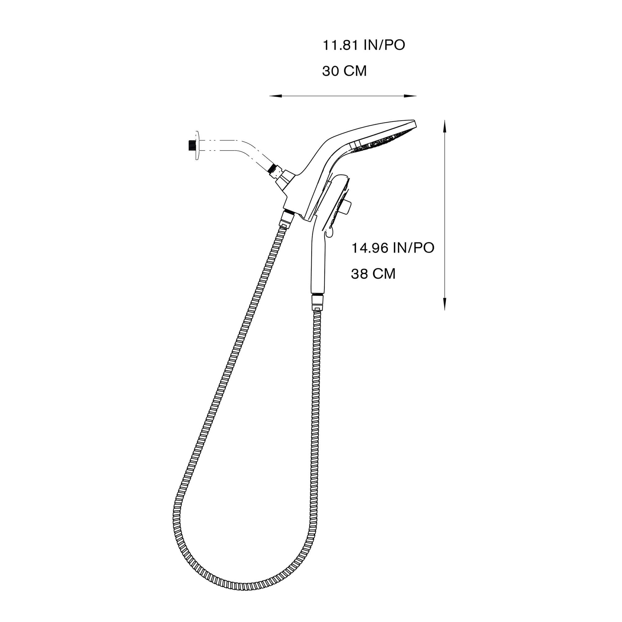 Fontana 7-Spray Dual Showerhead with Magnetic Docking