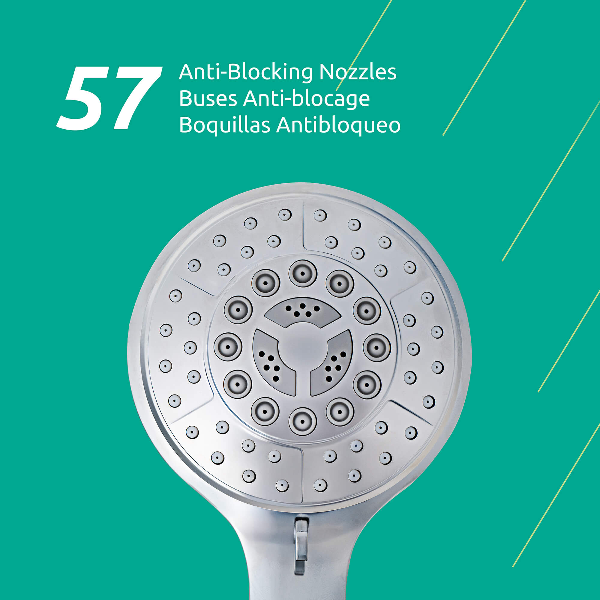 Koena 6-Spray Round Showerhead