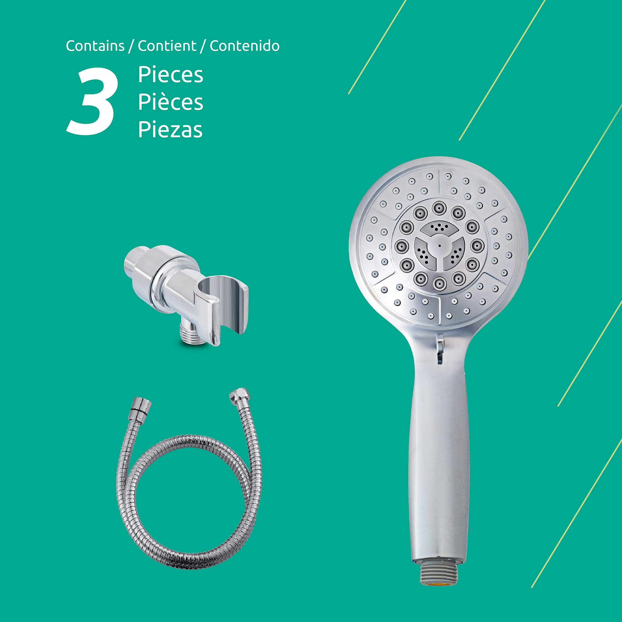 Koena 6-Spray Round Showerhead
